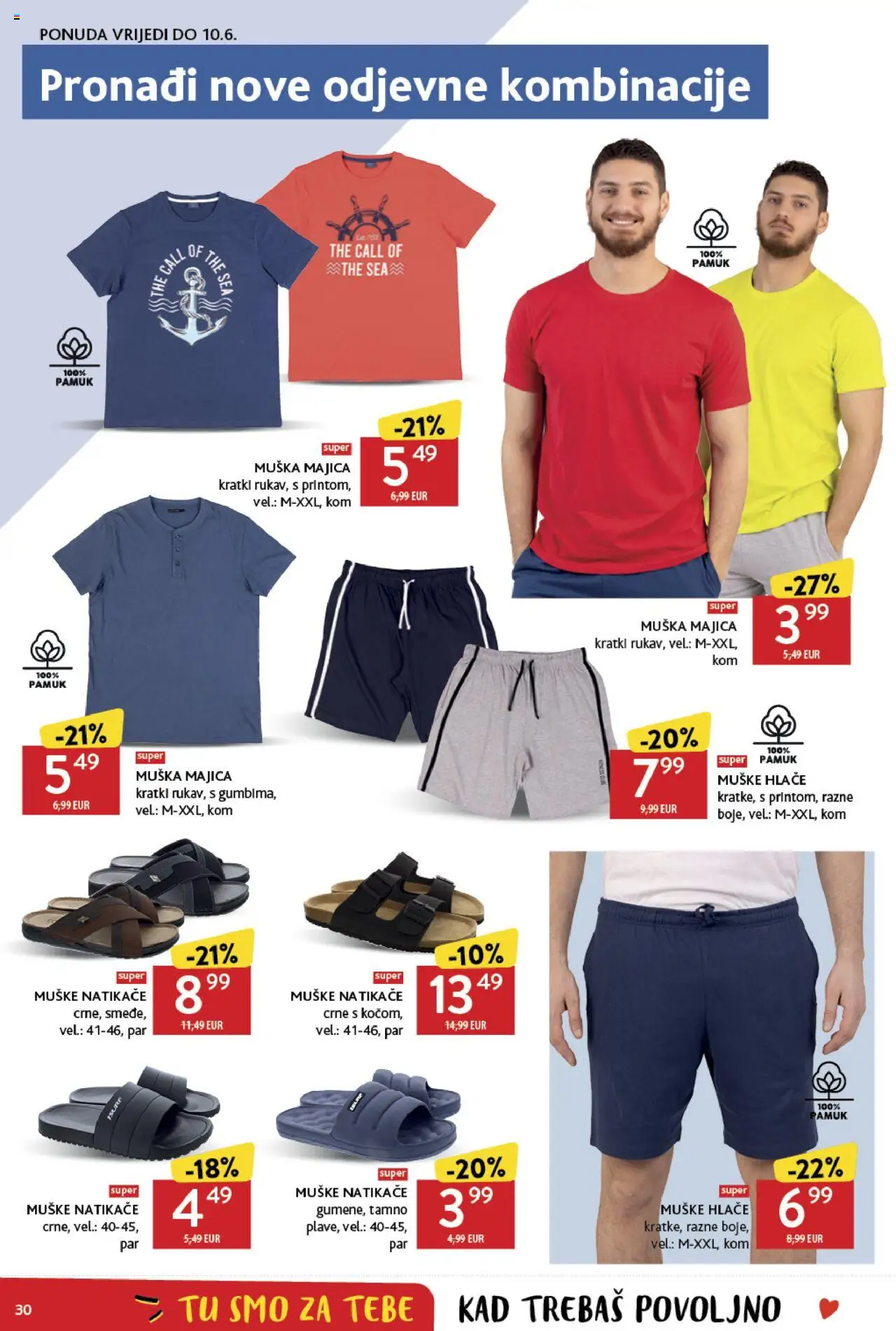 Konzum katalog | vrijedi od 28.05.2025 | Stranica: 30 | Proizvodi: Natikače, Majica, Hlače
