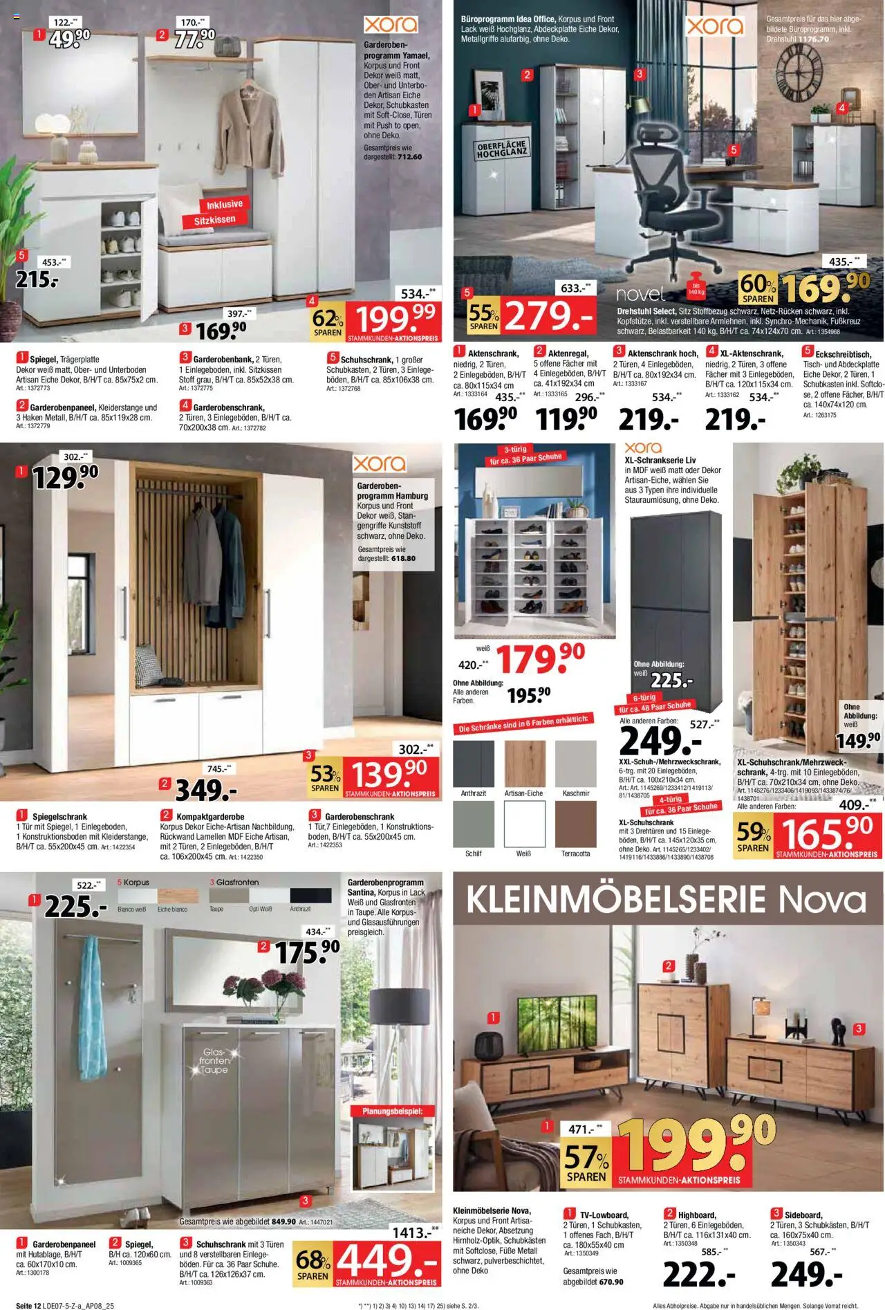 Zurbrüggen Mega- Event - gültig ab dem 21.07.2025 | Seite: 12 | Produkte: Tisch, Tür, Garderobenschrank