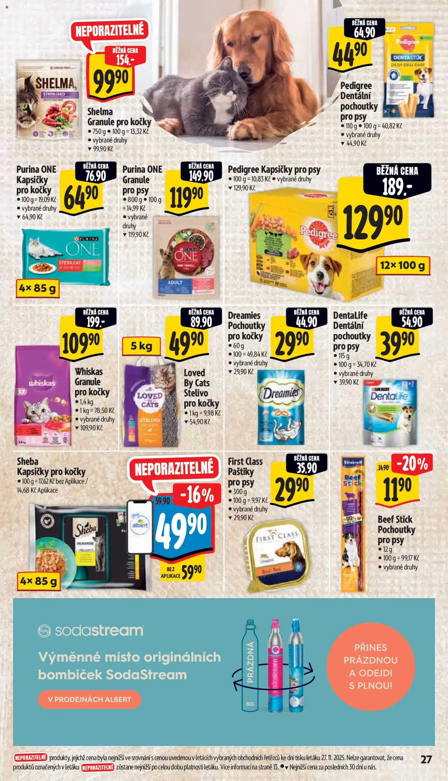 Albert leták - Supermarket od 03.12.2025 | Strana: 34 | Produkty: Whiskas, Granule, Pedigree, Stelivo