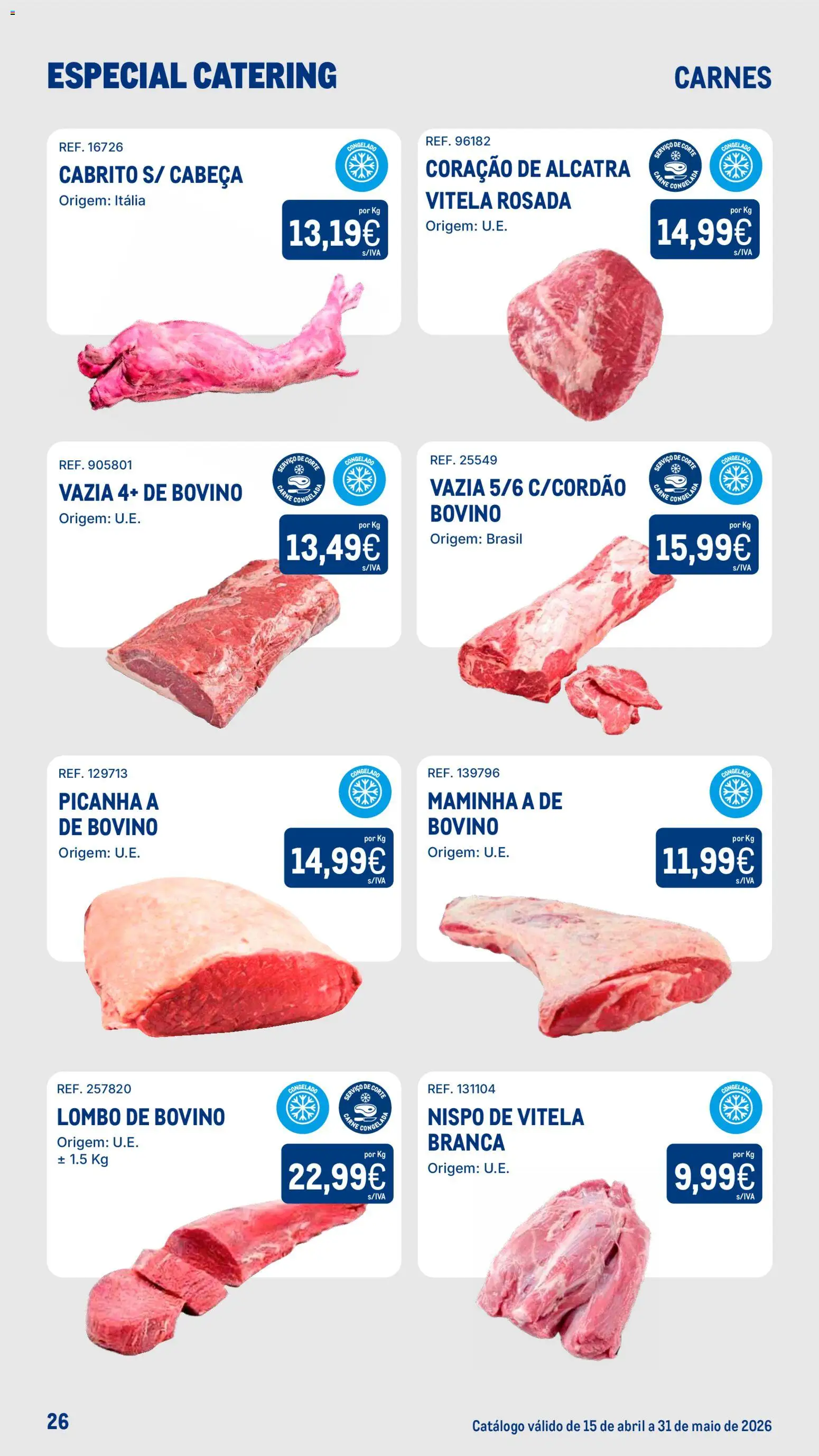 Makro Especial Catering │ válido de 15.04.2026 | Página: 26 | Produtos: Vitela, Cabrito, Lombo, Carne
