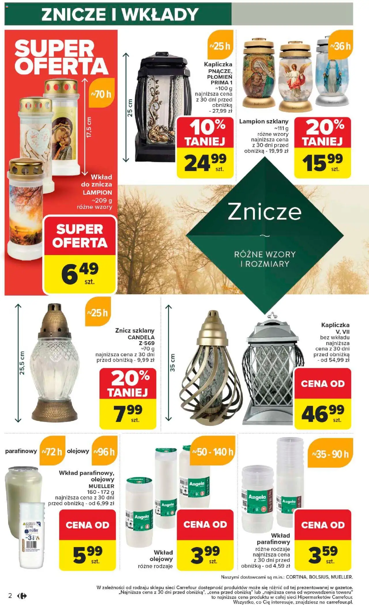 Carrefour Gazetka - Łap okazje od 09.10.2025 | Strona: 2 | Produkty: Znicze
