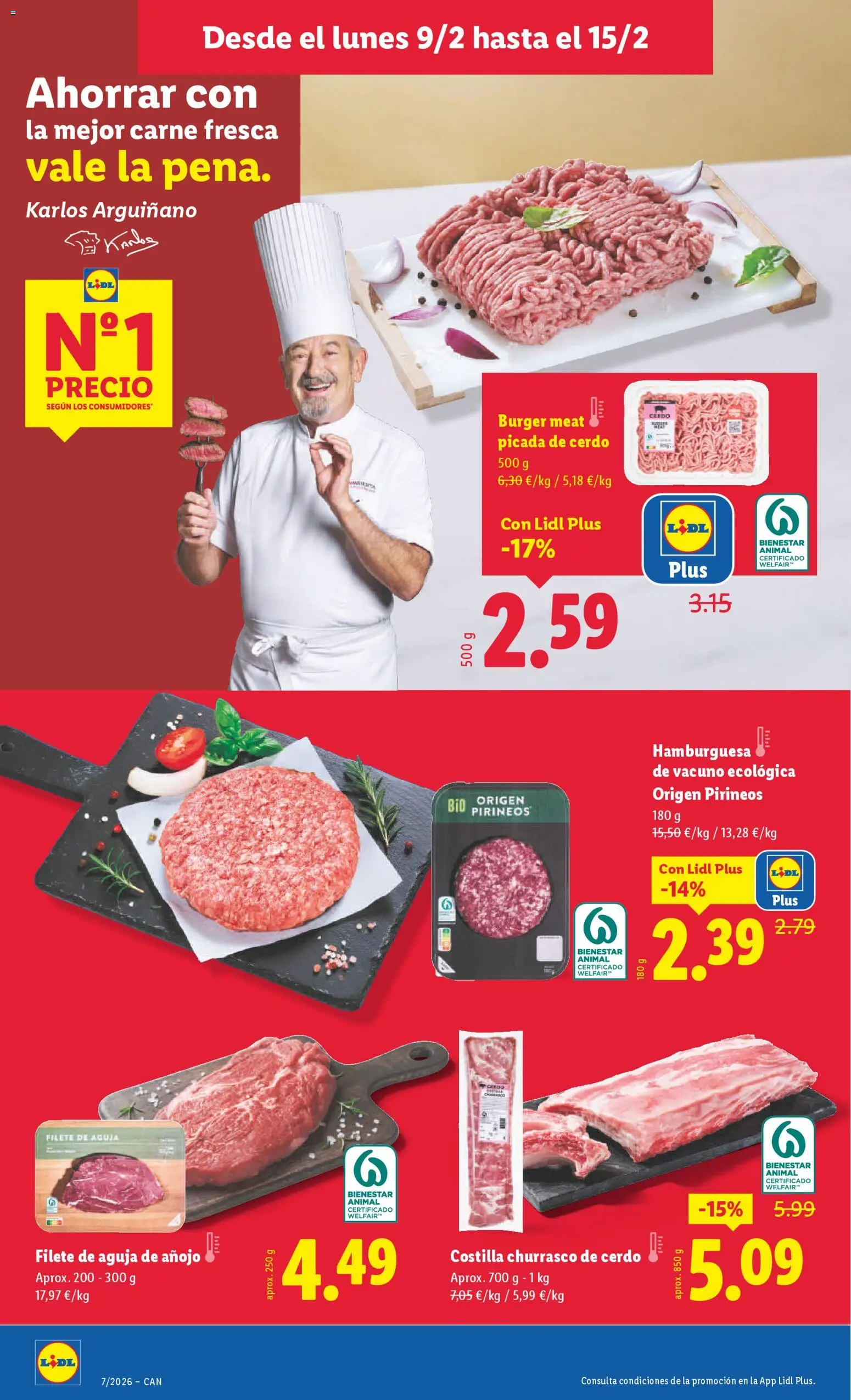 Lidl - Canarias │ válido desde el 09.02.2026 | Página: 4 | Productos: Cerdo, Filete, Σοκολατούχο γάλα