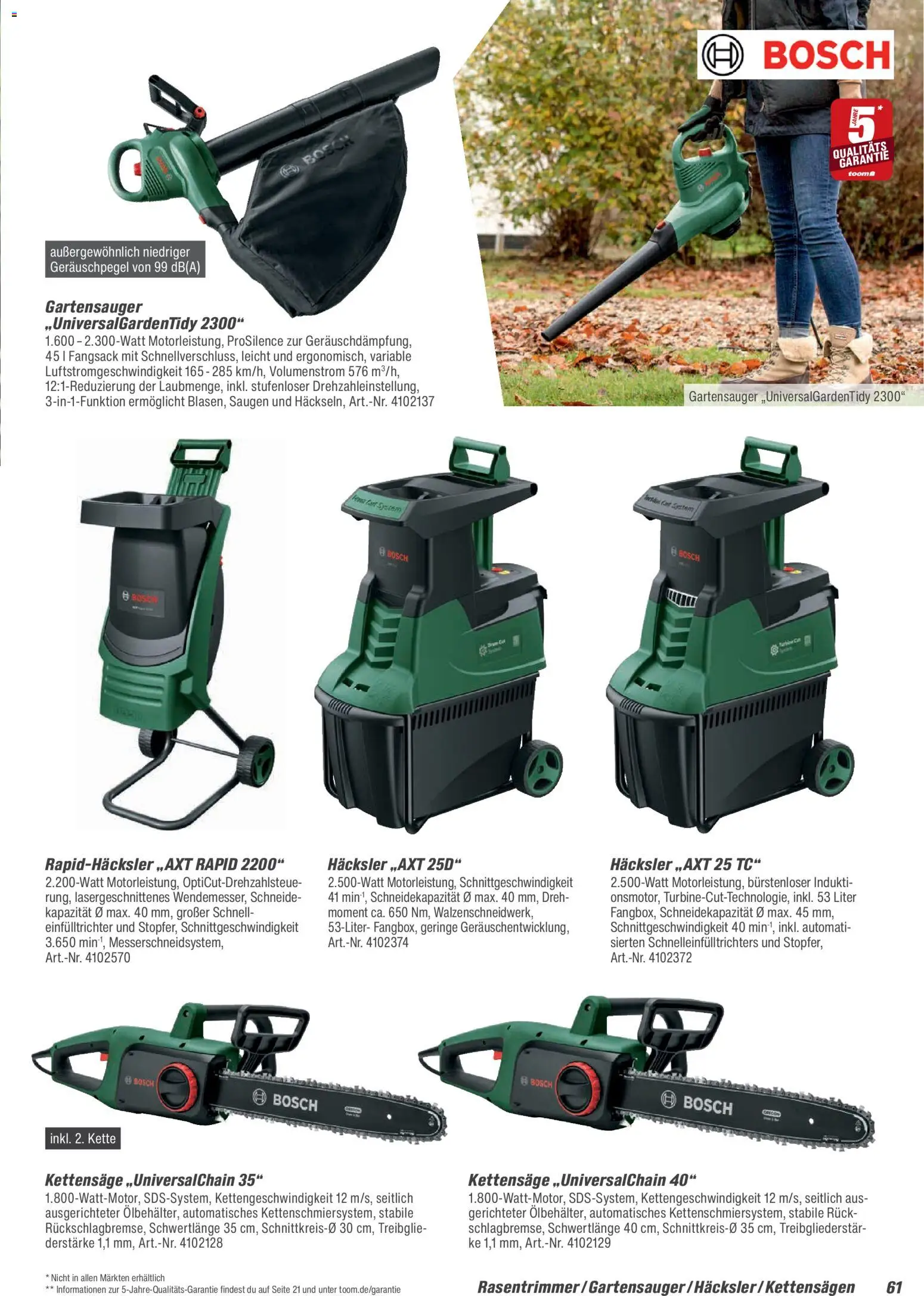 Toom Baumarkt Gartenpflege & Teich 2026 – gültig ab 20.02.2026 | Seite: 61 | Produkte: Bosch