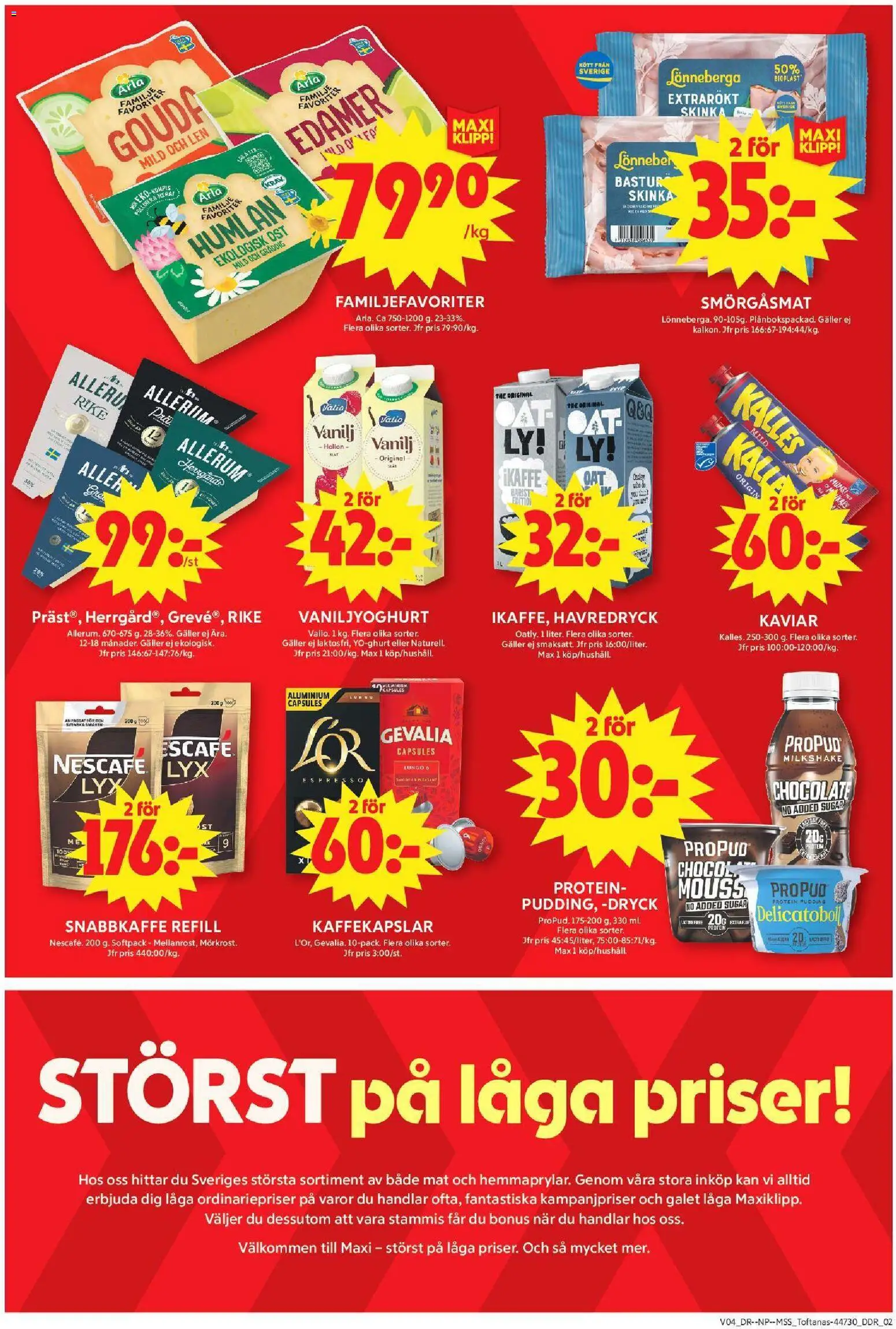 ICA Maxi reklamblad aktuell från 19.01.2026 | Sida: 6 | Produkter: Havredryck, Ost, Skinka, Hallon