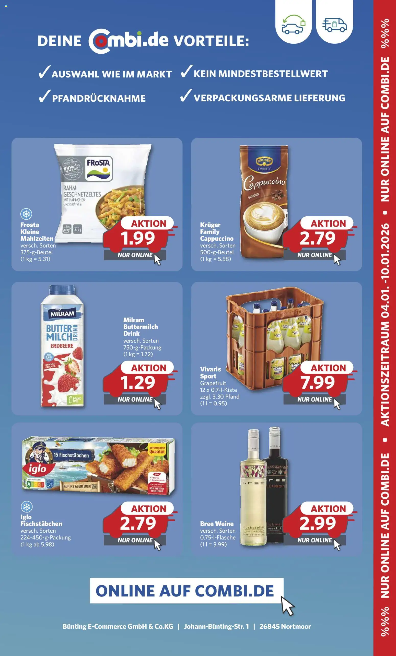 Combi - Online Einkaufen – gültig ab 04.01.2026 | Seite: 2 | Produkte: Hahnchen, Merlot, Grapefruit, Milram