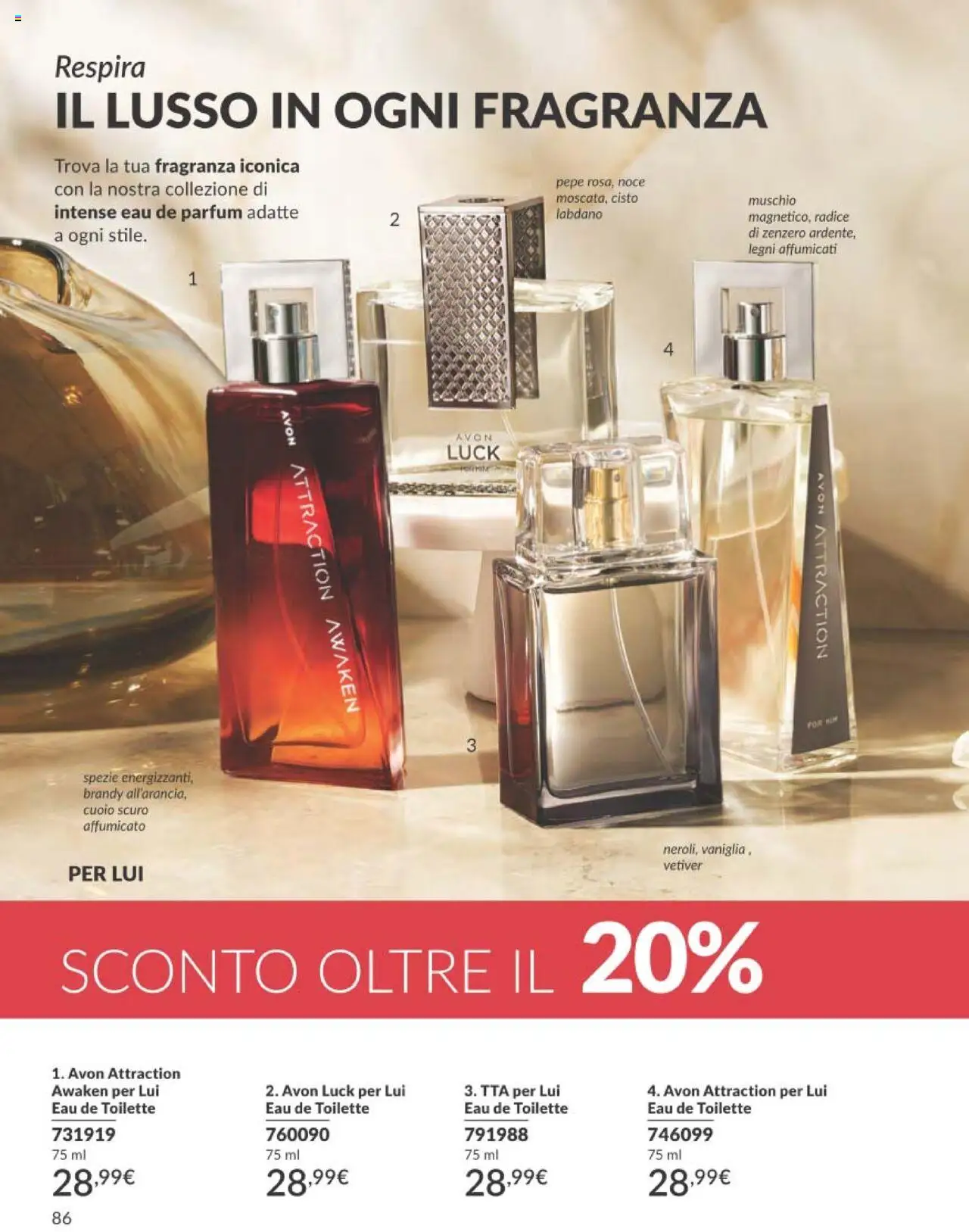 Volantino Avon del 01.10.2025 | Pagina: 86 | Prodotti: Spezie, Pepe, Brandy, Fragranza