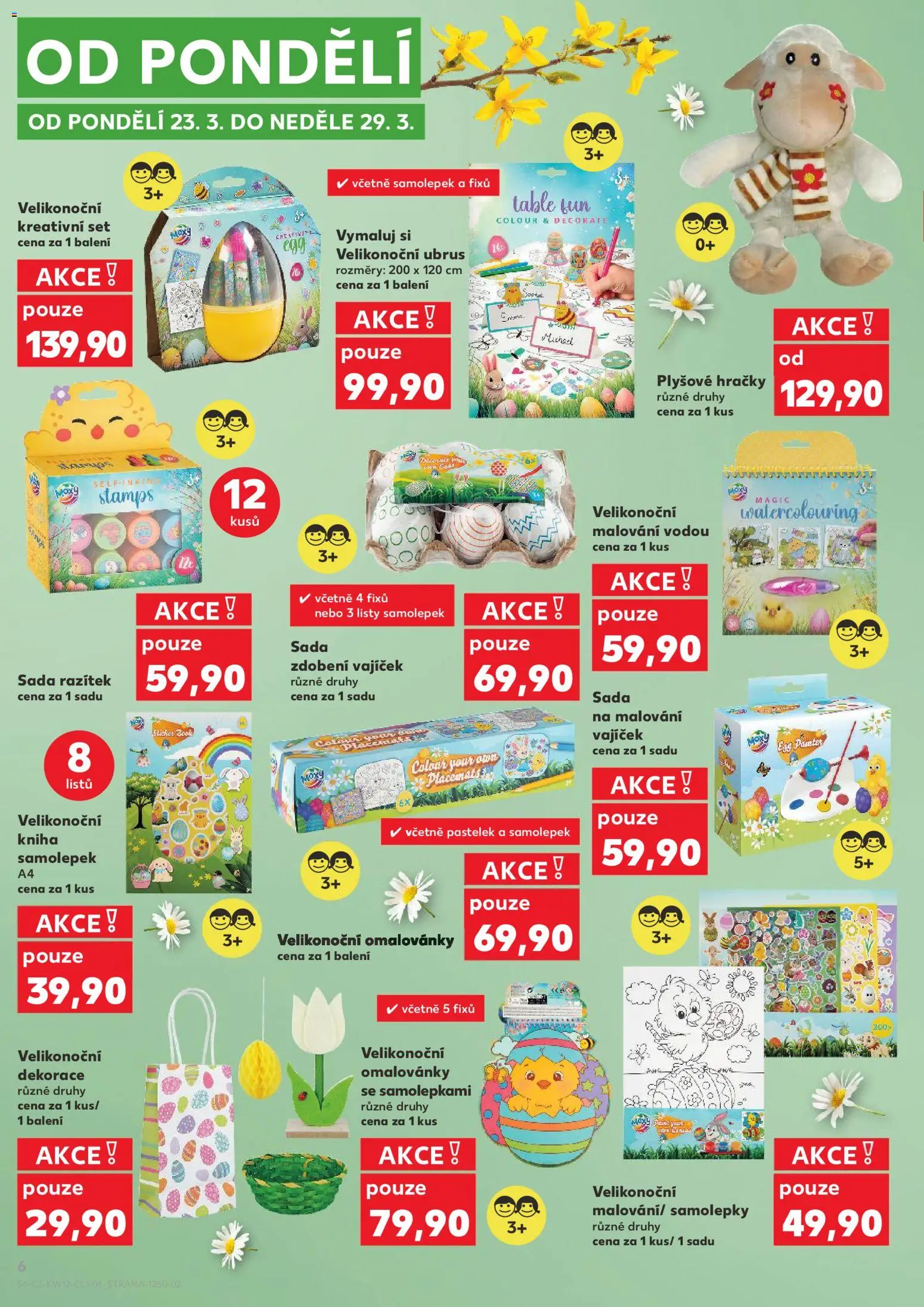 Kaufland leták - Brno od 18.03.2026 | Strana: 6 | Produkty: Kniha, Hračky, Ubrus, Dekorace