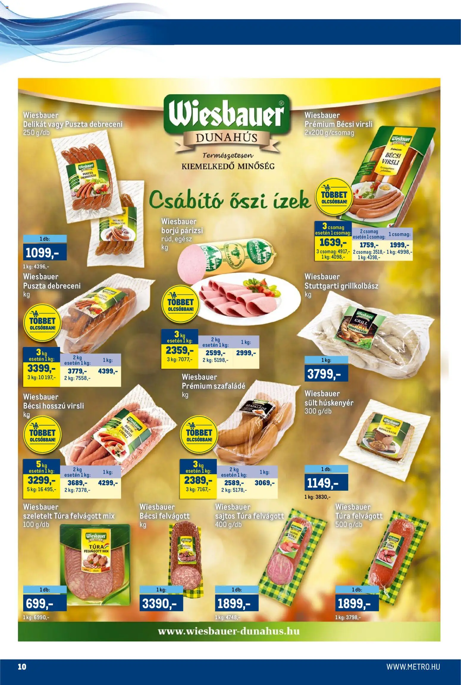 Metro akciós ujság - amely érvényes a következő dátumtól: 15.11.2025 | Oldal: 10 | Termékek: Grillkolbász, Grill, Felvágott, Párizsi