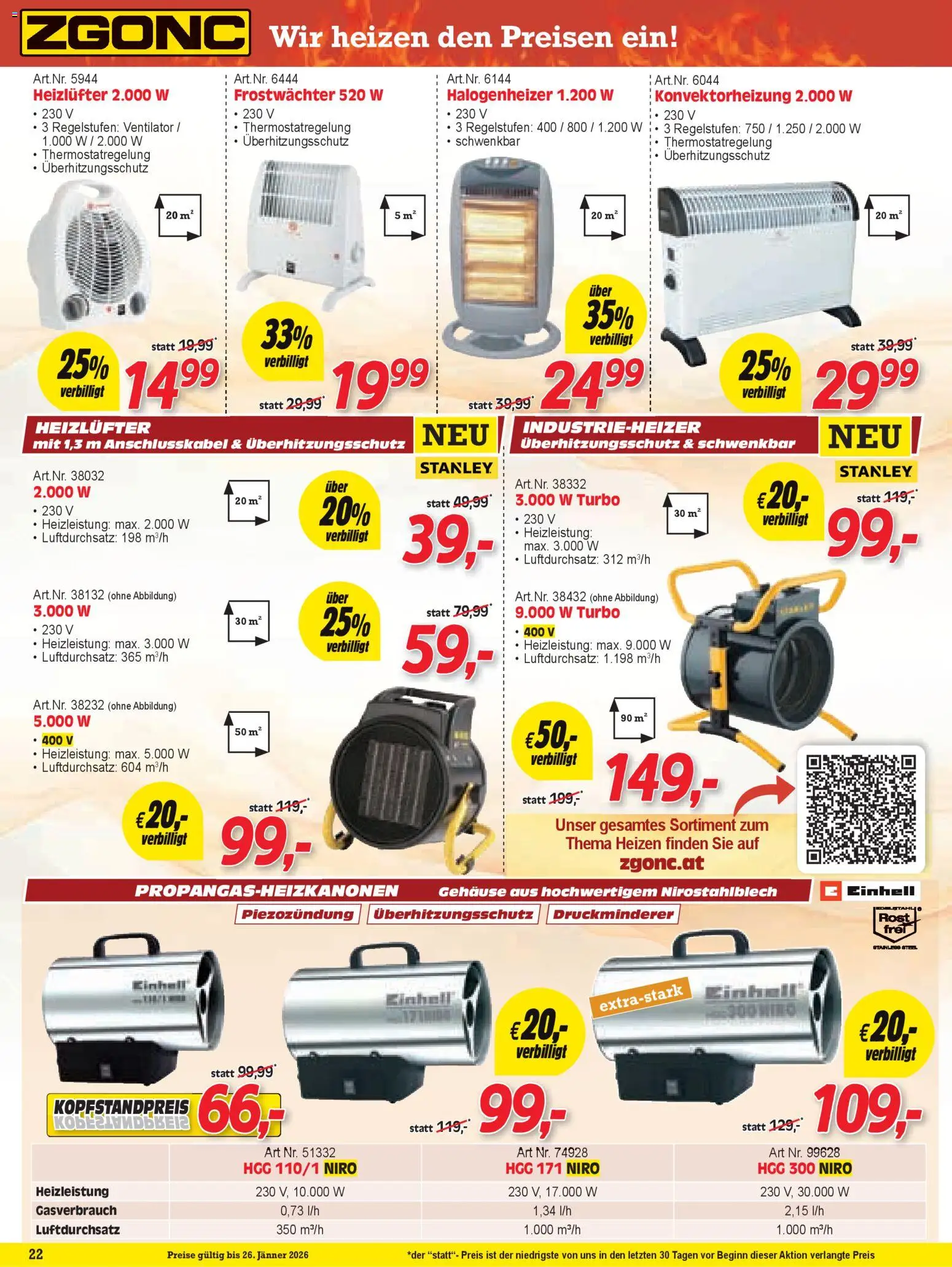Zgonc Flugblatt Jänner I 2026 gültig ab 01.01.2025 | Seite: 22 | Produkte: Ventilator