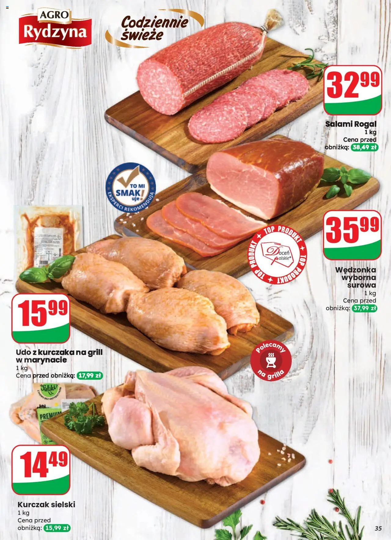 Dino Gazetka od 06.08.2025 | Strona: 35 | Produkty: Top, Kurczak, Grill, Salami