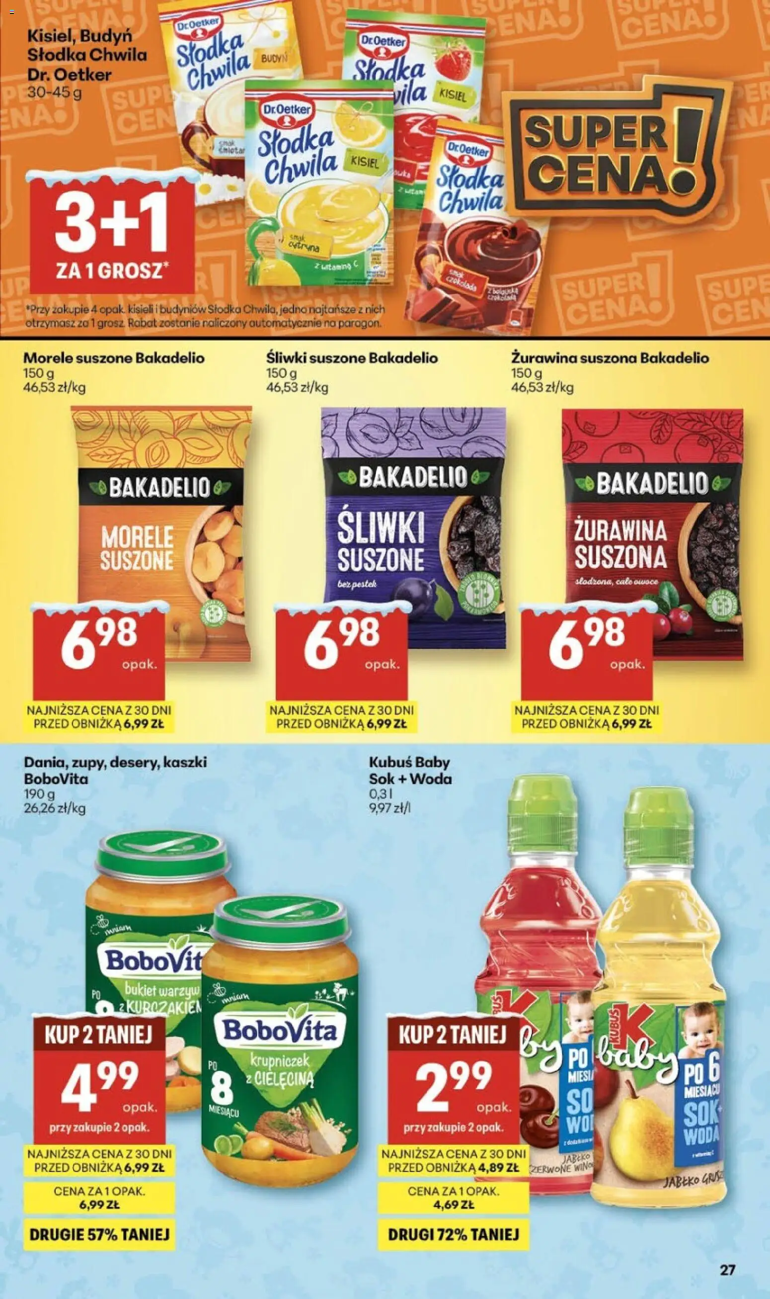 Delikatesy Centrum Gazetka - Sklepy Własne od 08.01.2026 | Strona: 27 | Produkty: Żurawina, Śliwki suszone, Czekolada, Sok