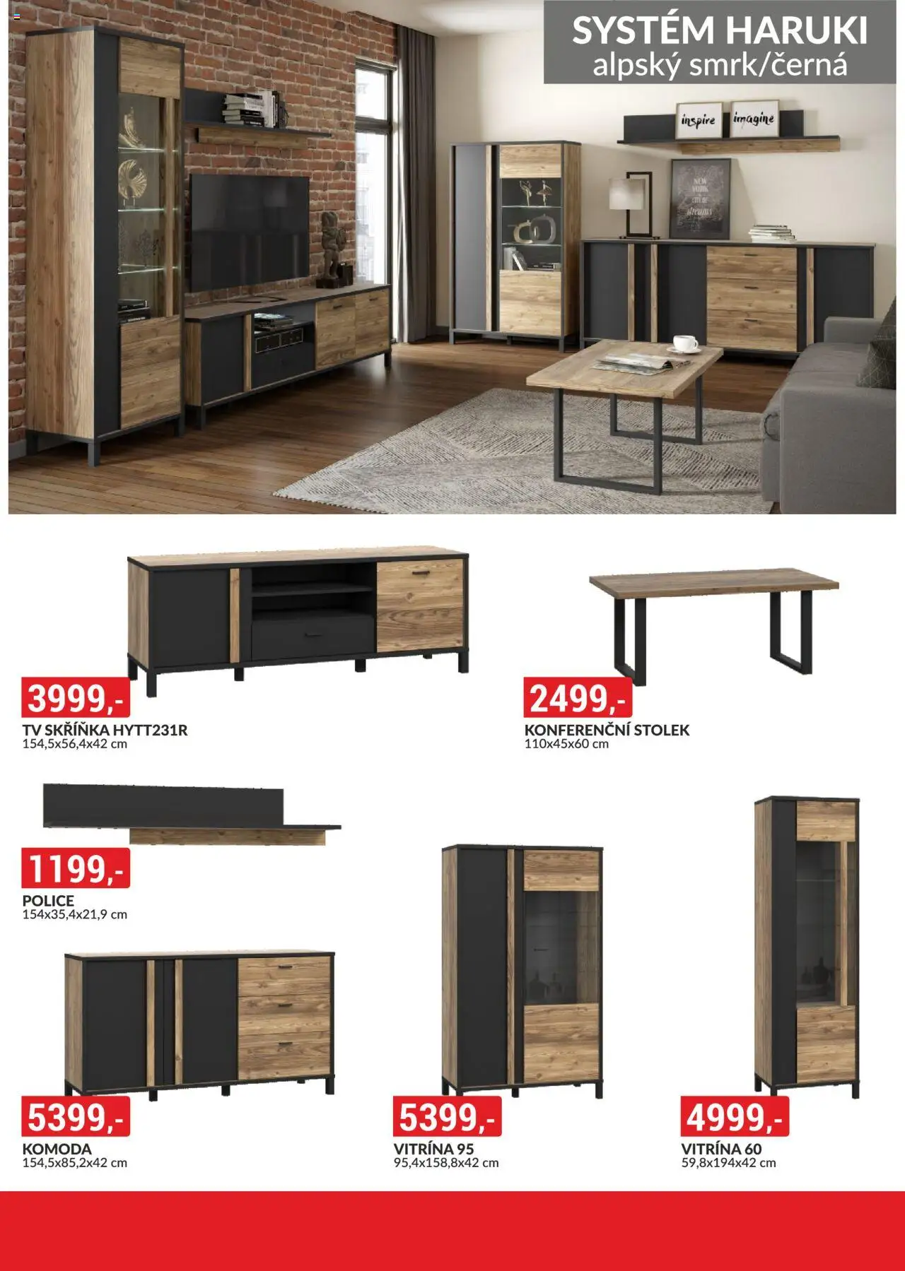 BAUMAX leták - Bydlení na míru od 01.10.2025 | Strana: 4 | Produkty: Vitrína, Tv skříňka, Konferenční stolek, Skříňka