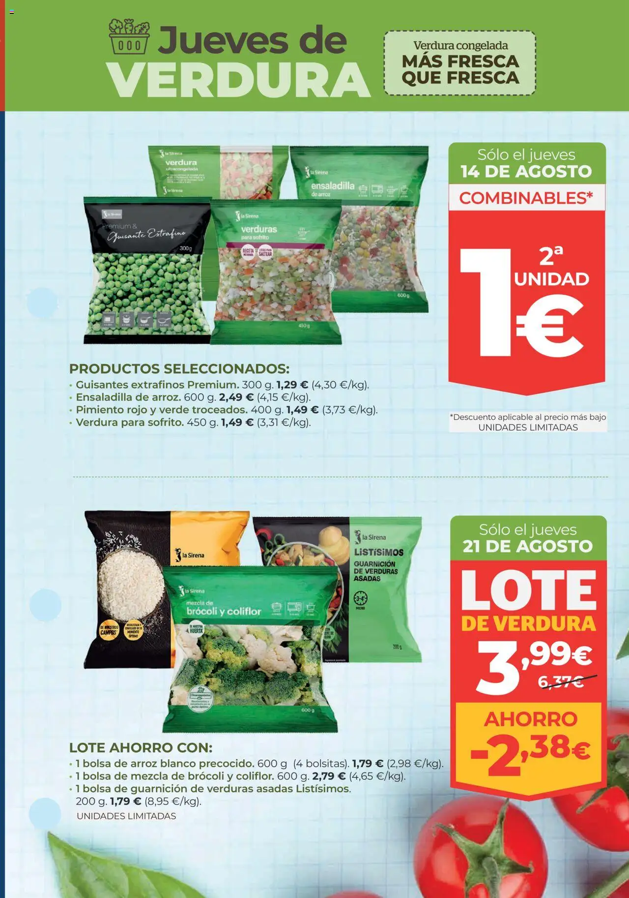 La Sirena folleto │ válido desde el 14.08.2025 | Página: 9 | Productos: Ensaladilla, Arroz, Κάδος απορρυμάτων, Bolsa