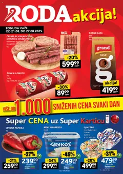 Roda katalog - pregled Roda kataloga - važi od 21.08.2025