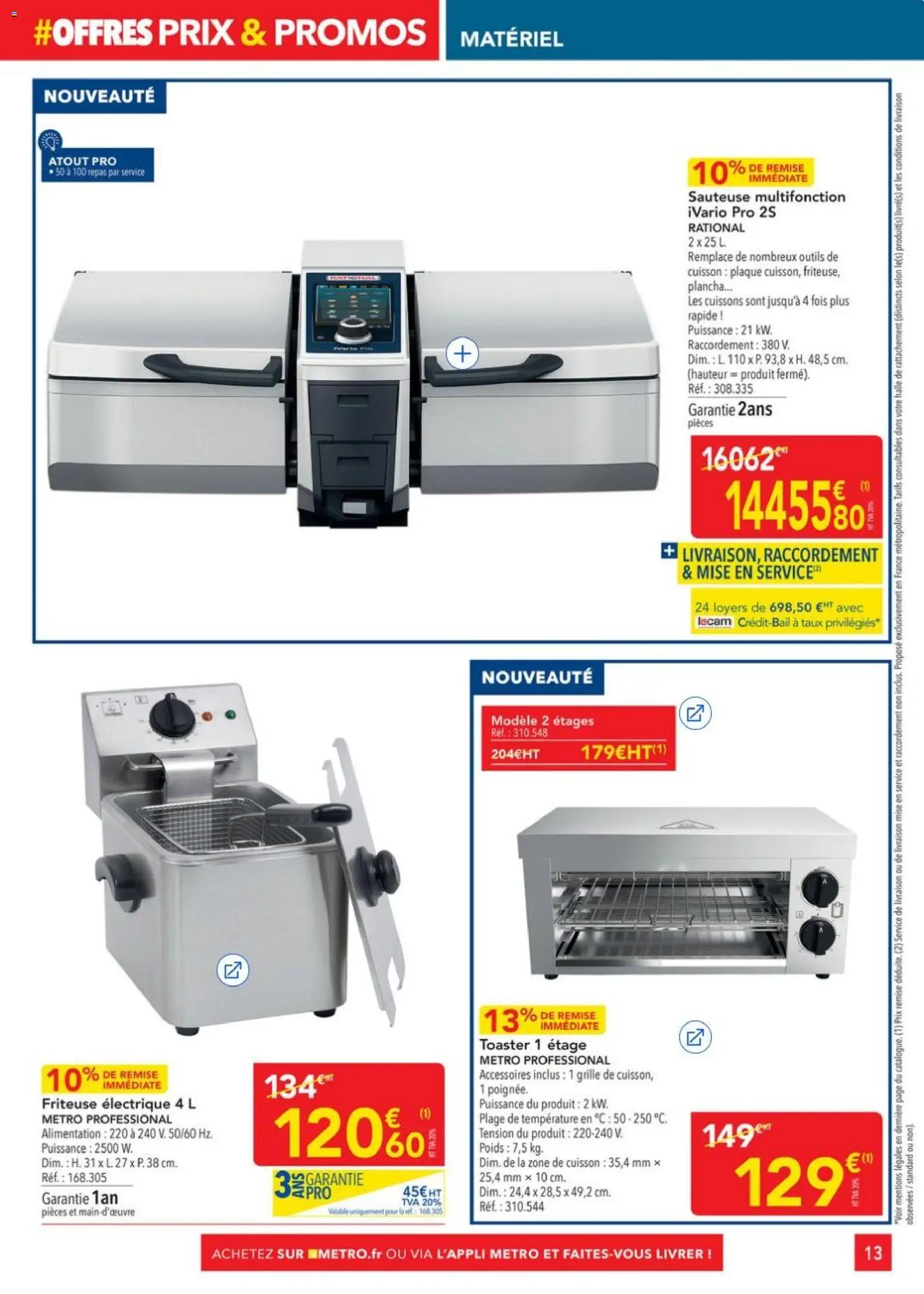 {H1} | Page: 13 | Produits: Friteuse électrique, Plancha, Poids, Toaster