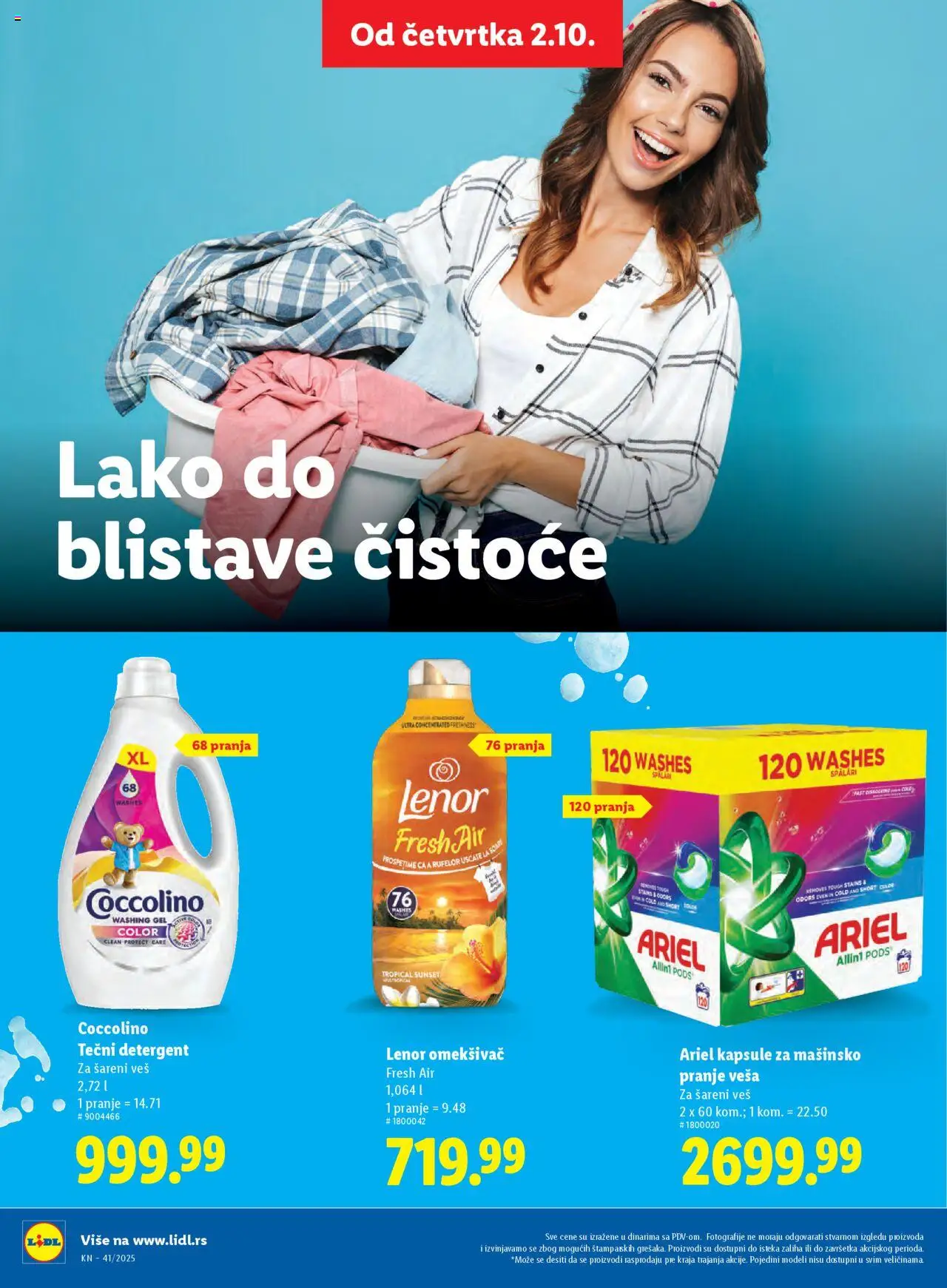 Lidl katalog - važi od 09.10.2025 | Strana: 22 | Proizvode: Ariel, Lenor, Kapsule, Coccolino