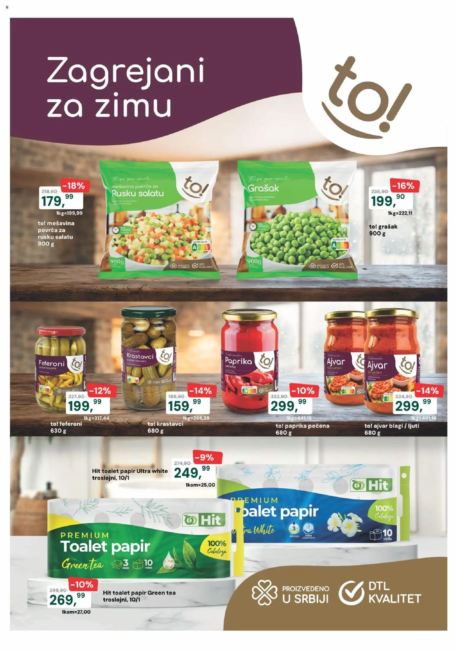 Europrom katalog - važi od 14.01.2026 | Strana: 2 | Proizvode: Toalet papir, Krastavci, Paprika, Feferoni