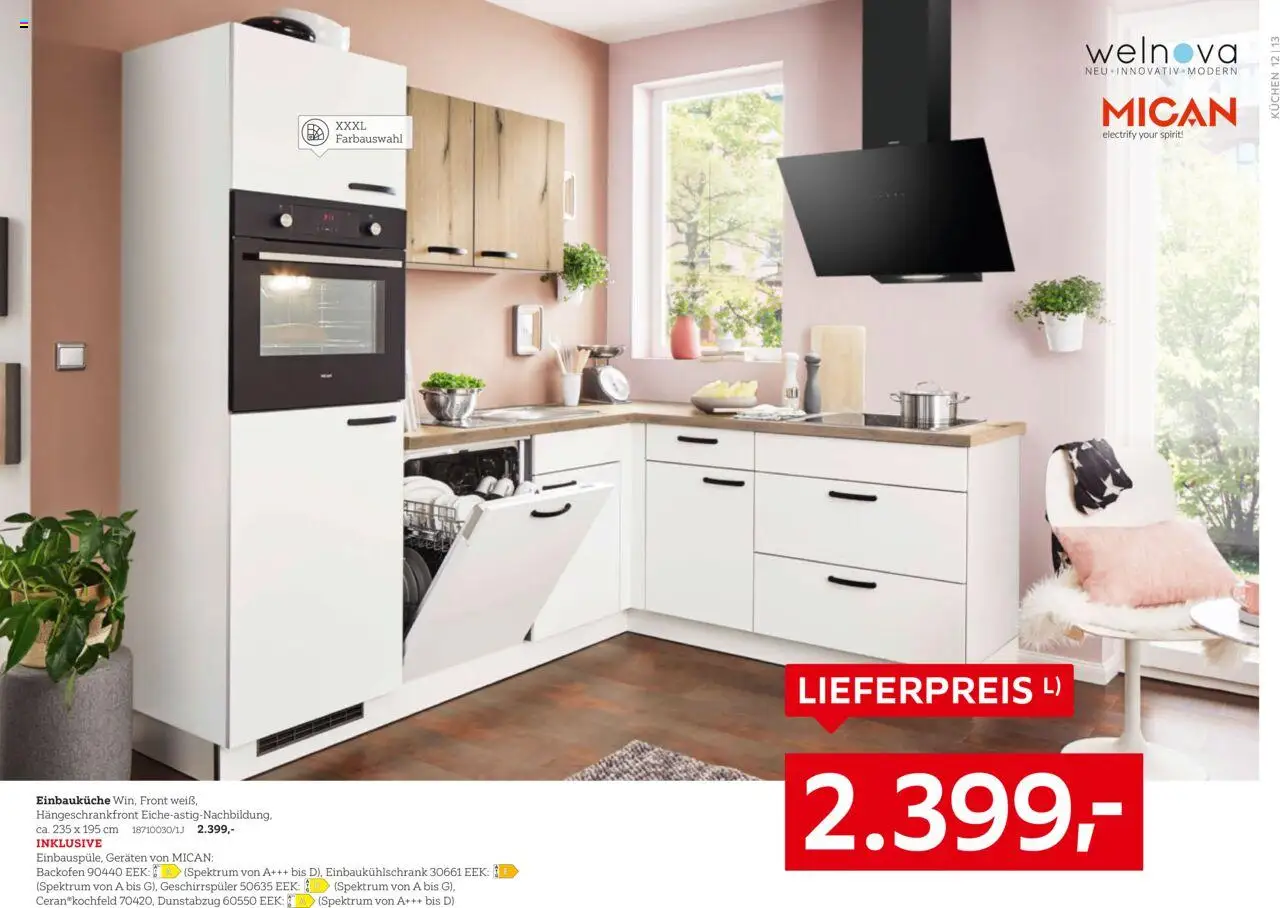 XXXL Lutz Nr. 1 beim Preis - gültig ab dem 04.08.2025 | Seite: 12 | Produkte: Geschirrspüler, Einbauküche, Dunstabzug, Kuchen