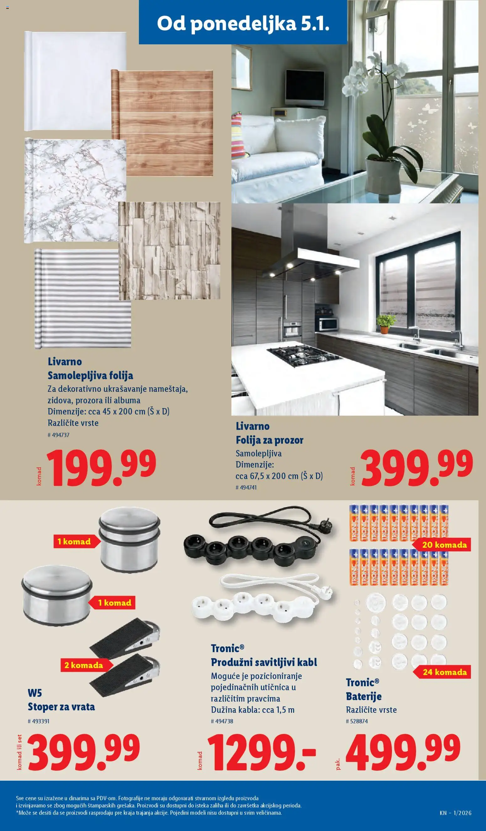 Lidl katalog - važi od 02.01.2026 | Strana: 75 | Proizvode: W5, Utičnica, Kabl, Baterije