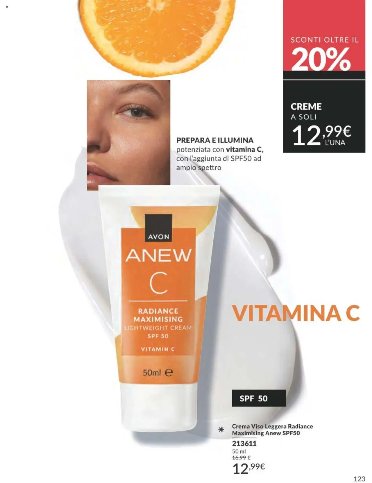 Volantino Avon del 01.09.2025 | Pagina: 123 | Prodotti: Crema, Crema viso