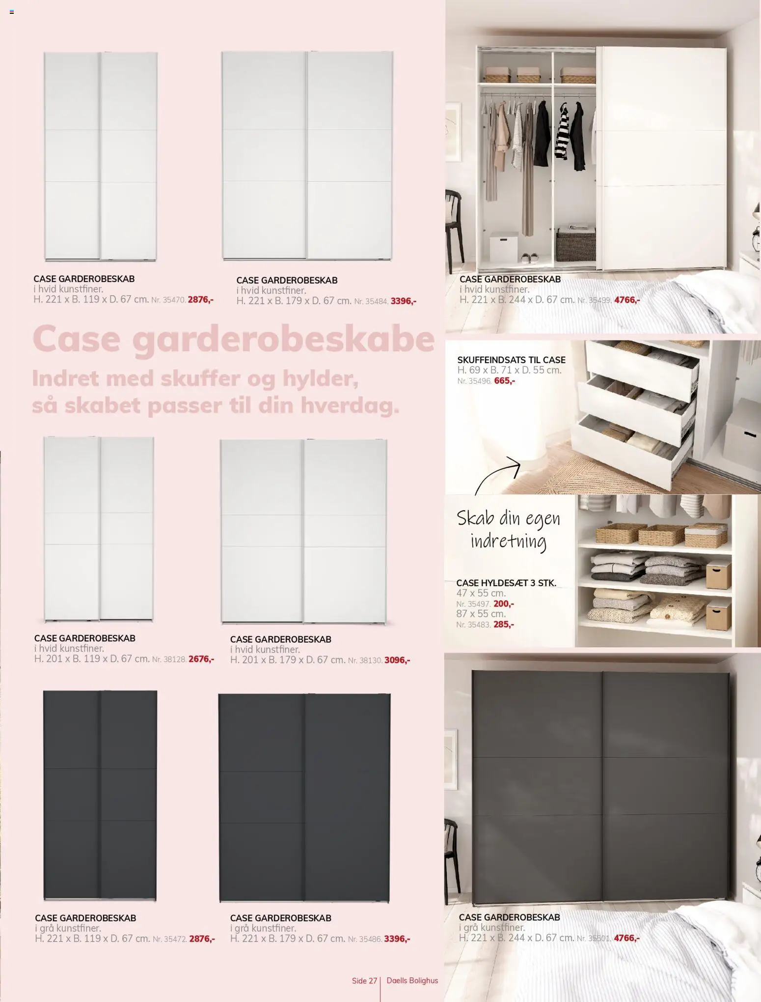Daells Bolighus tilbudsavis – gyldig fra 11.02.2026 | Side: 27 | Produkter: Garderobeskabe, Skab, Case