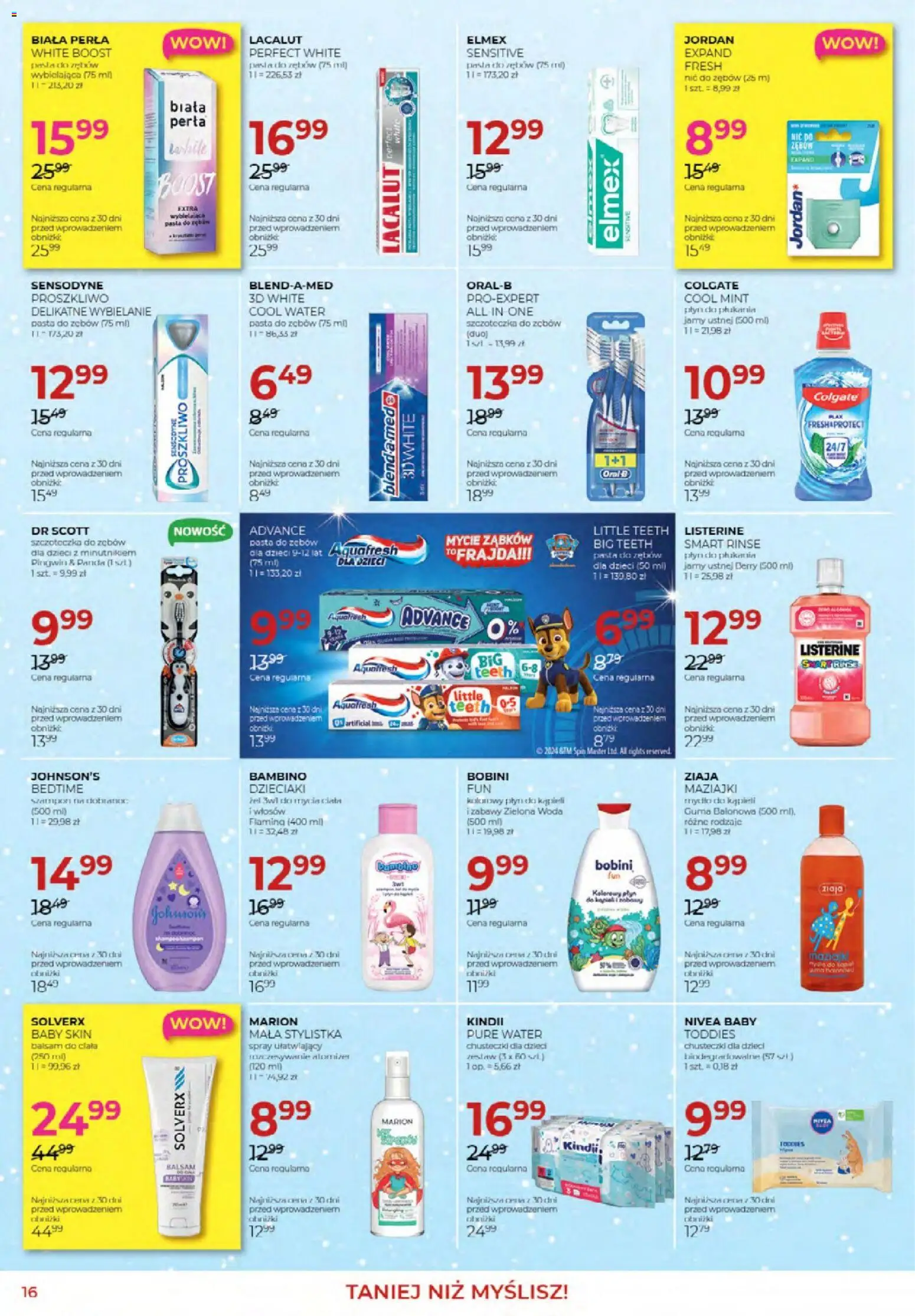 Jawa Gazetka od 04.12.2025 | Strona: 16 | Produkty: Lacalut, Pasta do zębów, Szczoteczka do zębów, Woda