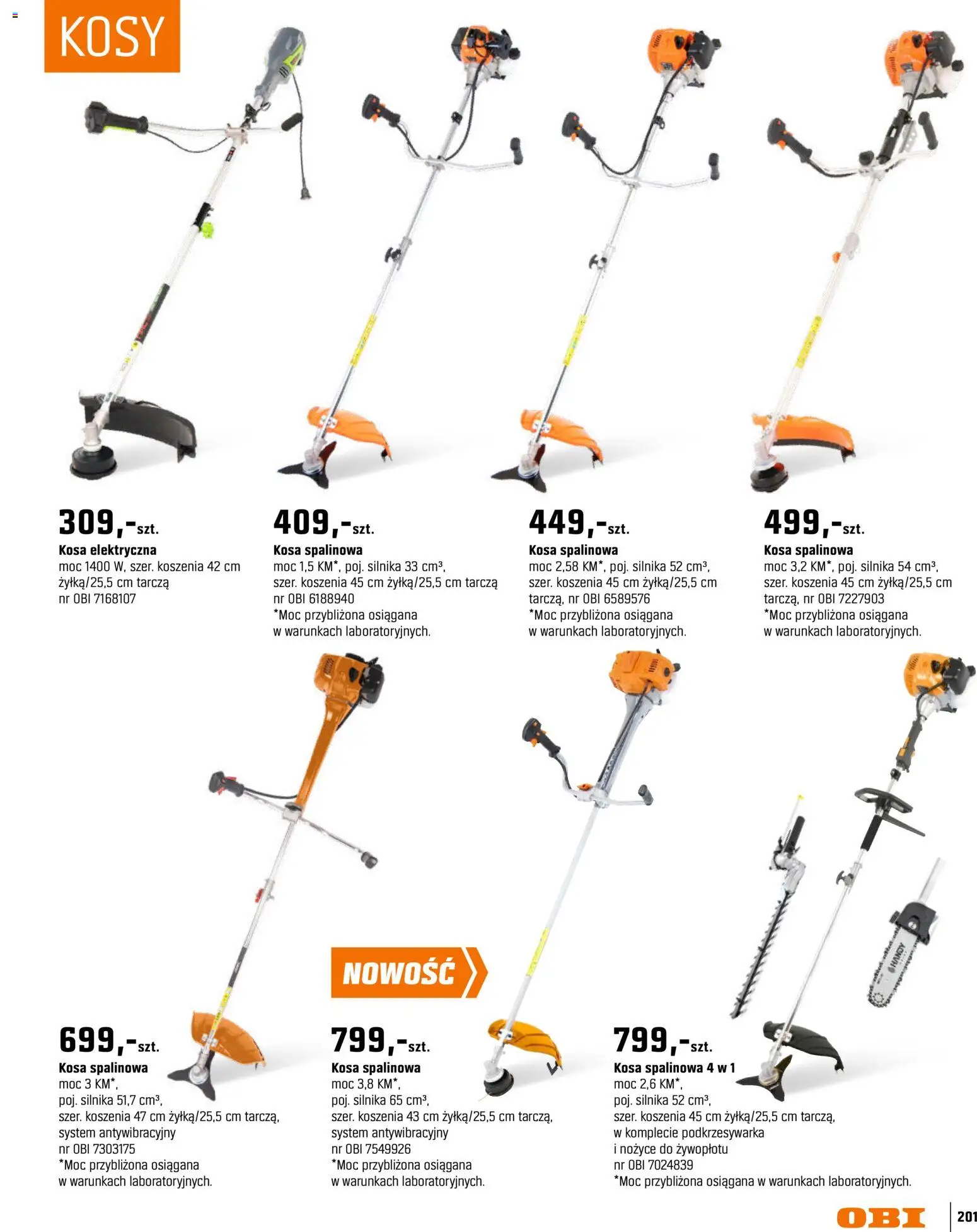 OBI gazetka - Ogród od 11.03.2026 | Strona: 201 | Produkty: Nożyce do żywopłotu