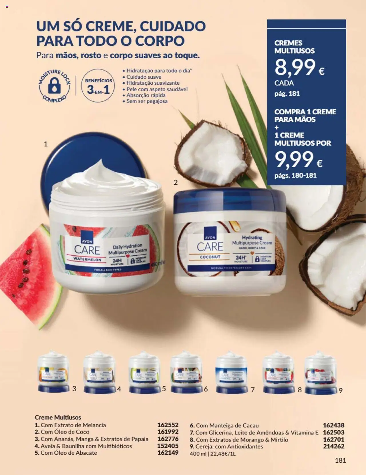 Catálogo Avon Campanha 6 │ válido de 01.06.2025 | Página: 181 | Produtos: Aveia, Creme para mãos, Leite, Óleo