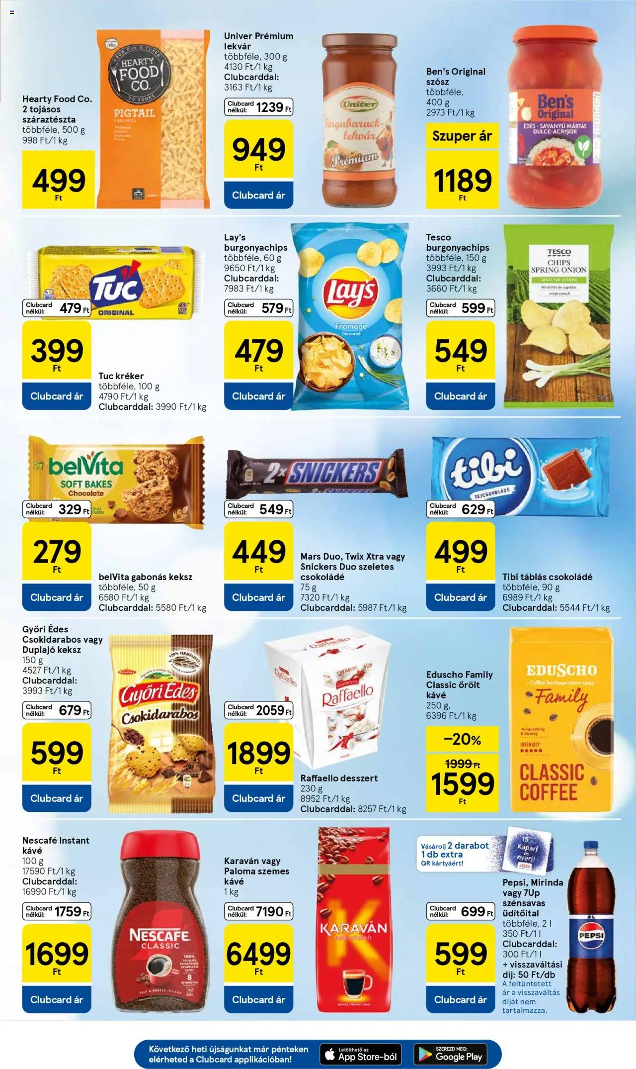 Tesco akciós ujság - amely érvényes a következő dátumtól: 28.08.2025 | Oldal: 5 | Termékek: Tejcsokoládé, Száraztészta, Instant kávé, Szósz