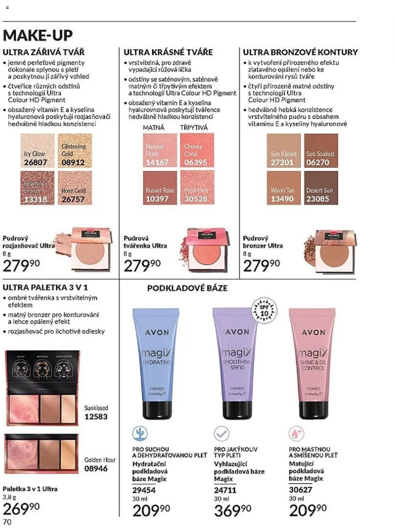 Avon katalog 10/2025 od 01.10.2025 | Strana: 70 | Produkty: Makeup, Bronzer, Tvářenka, Rozjasňovač