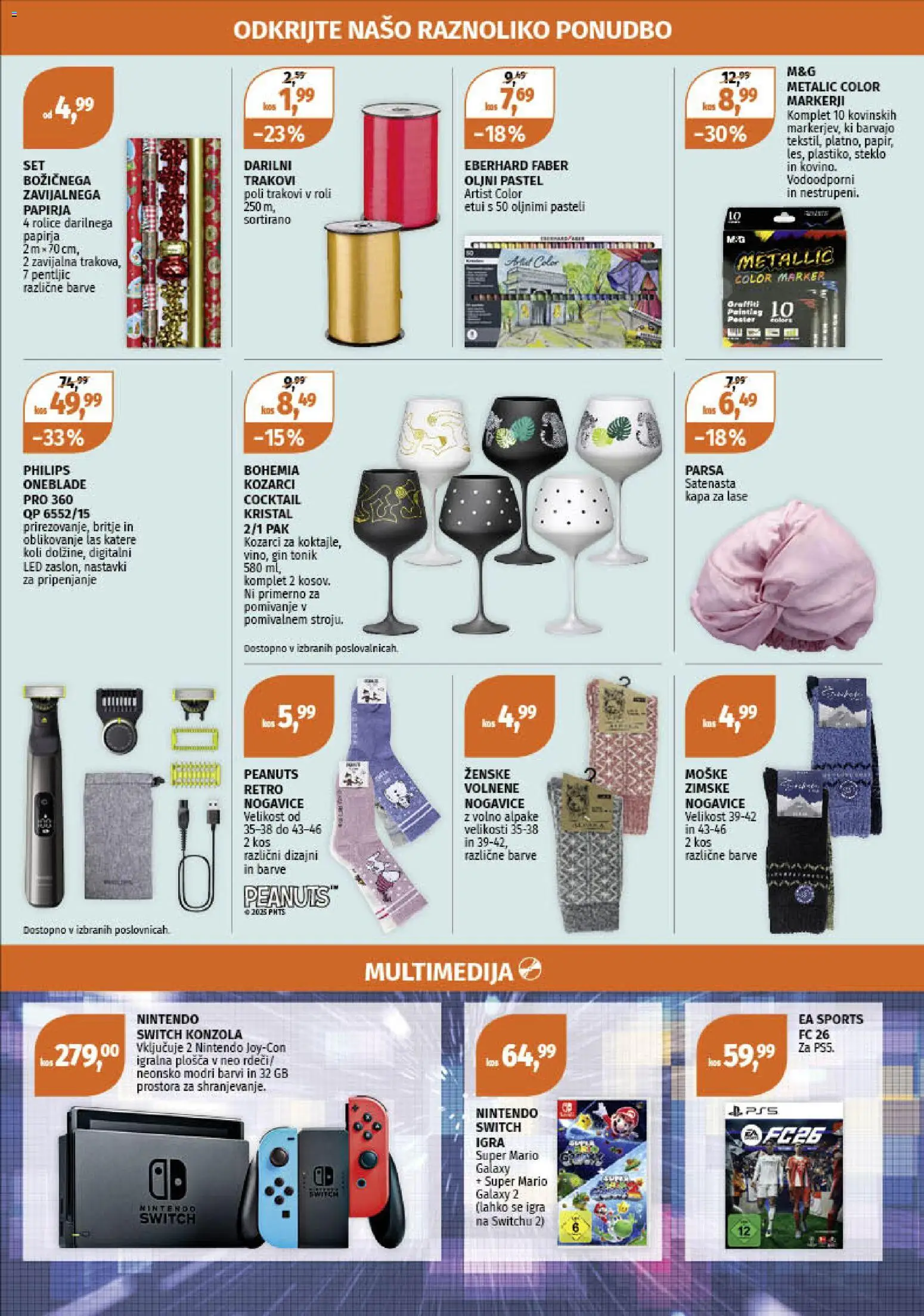 Novi Müller katalog ponudbe – veljaven od 15.12.2025 | Stran: 16 | Izdelki: Kos, Tonik, Gin, Nogavice