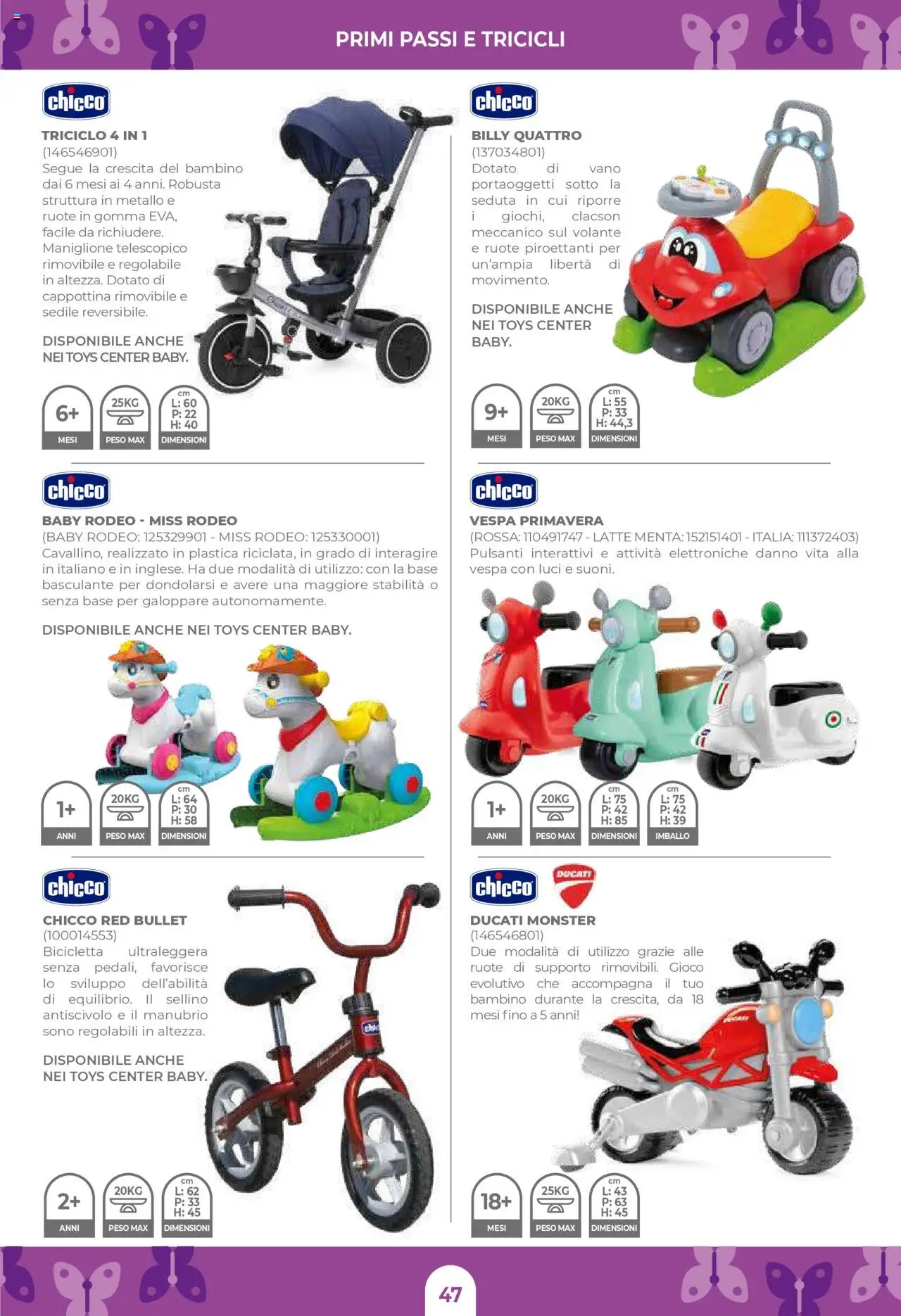 Volantino Toys Center del 03.04.2025 | Pagina: 49 | Prodotti: Bicicletta, Latte, Gioco, Menta