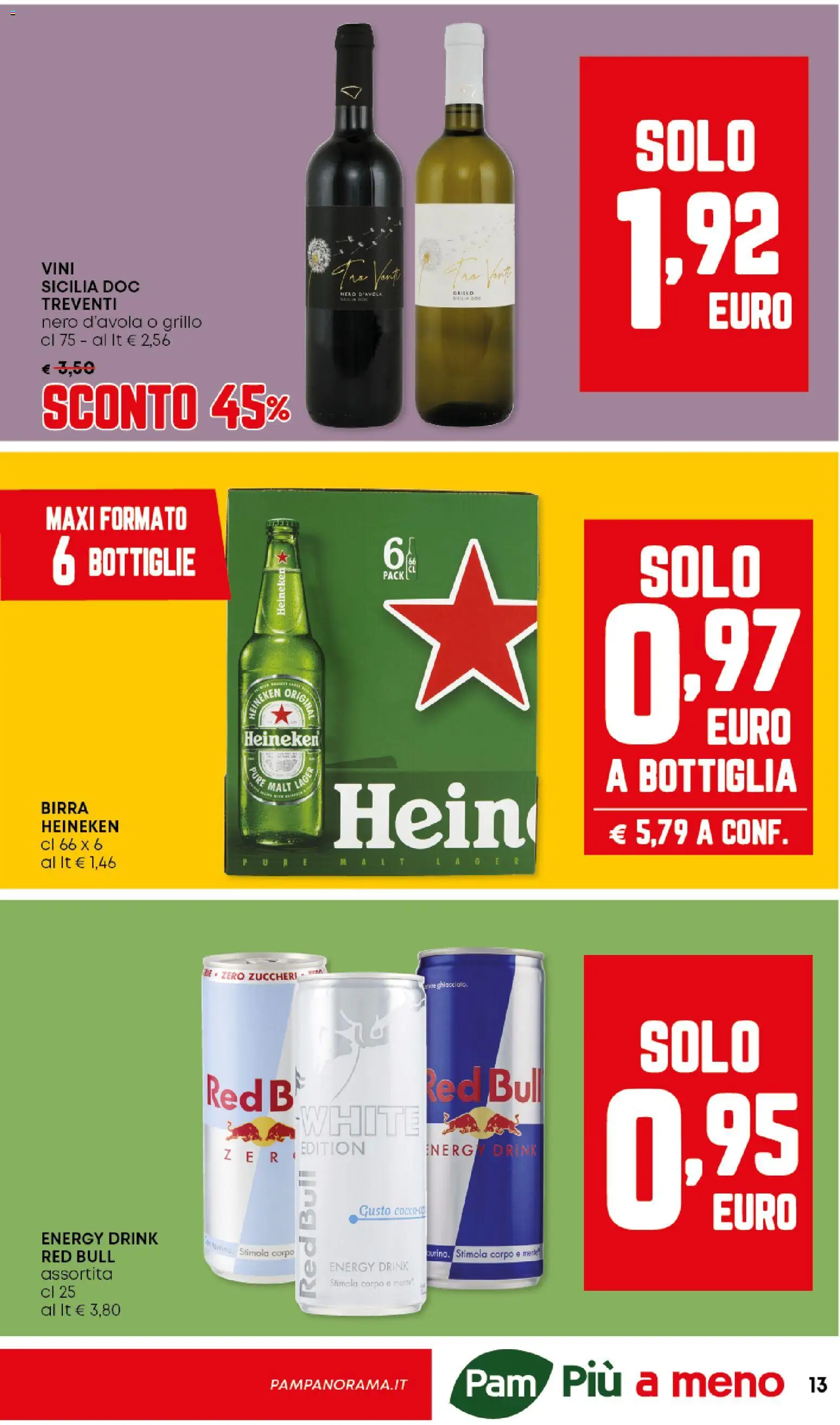 Volantino Panorama del 23.10.2025 | Pagina: 13 | Prodotti: Birra, Red Bull, Heineken, Bottiglia