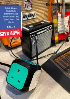 Preview of Debenhams - Black Friday valid from 06.11.2025 | Page: 2 | Products: Extension lead, Cable, USB, Orange