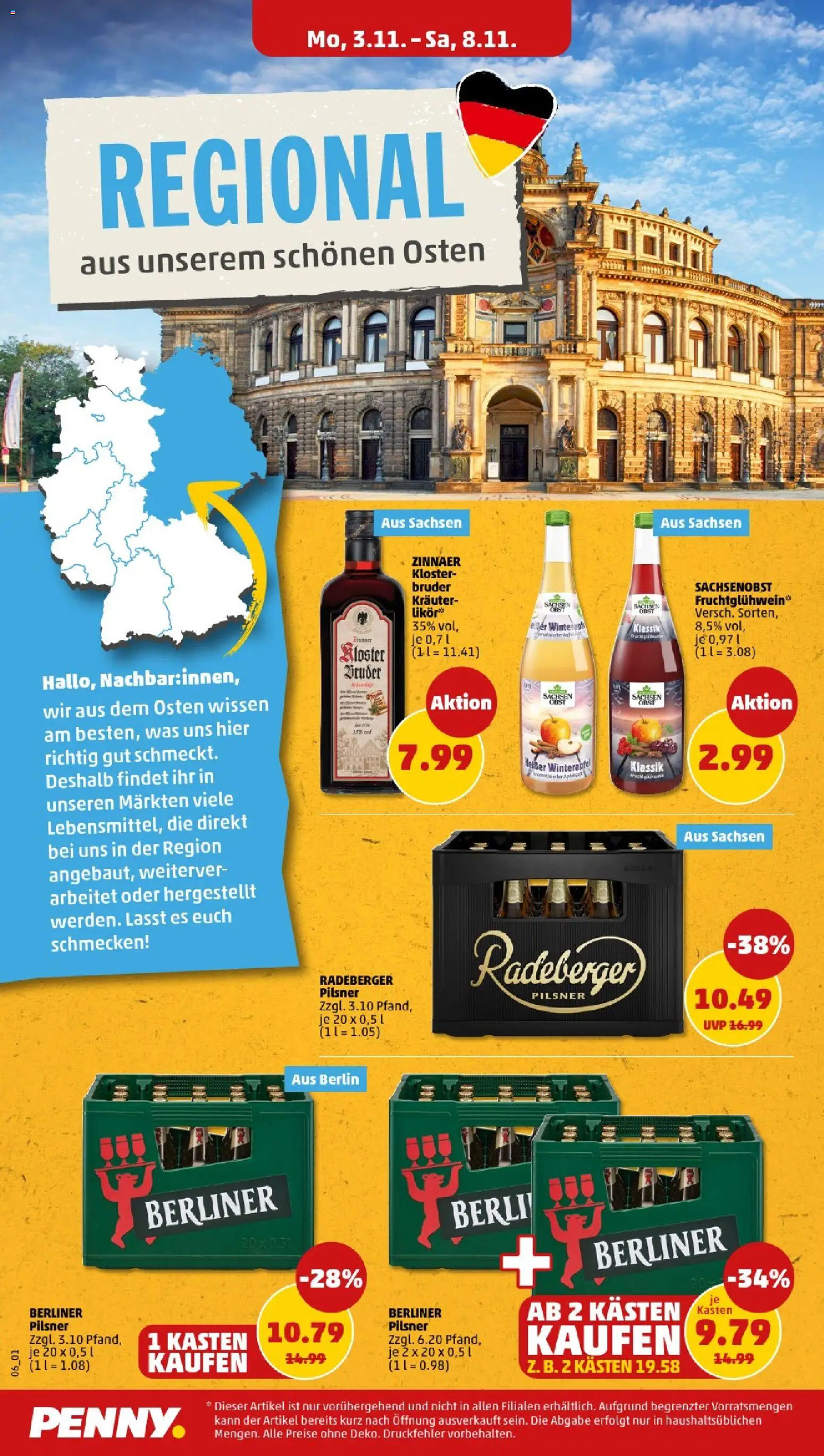 Penny - Berlin – gültig ab 03.11.2025 | Seite: 8 | Produkte: Berliner, Likör, Obst, Radeberger pilsner