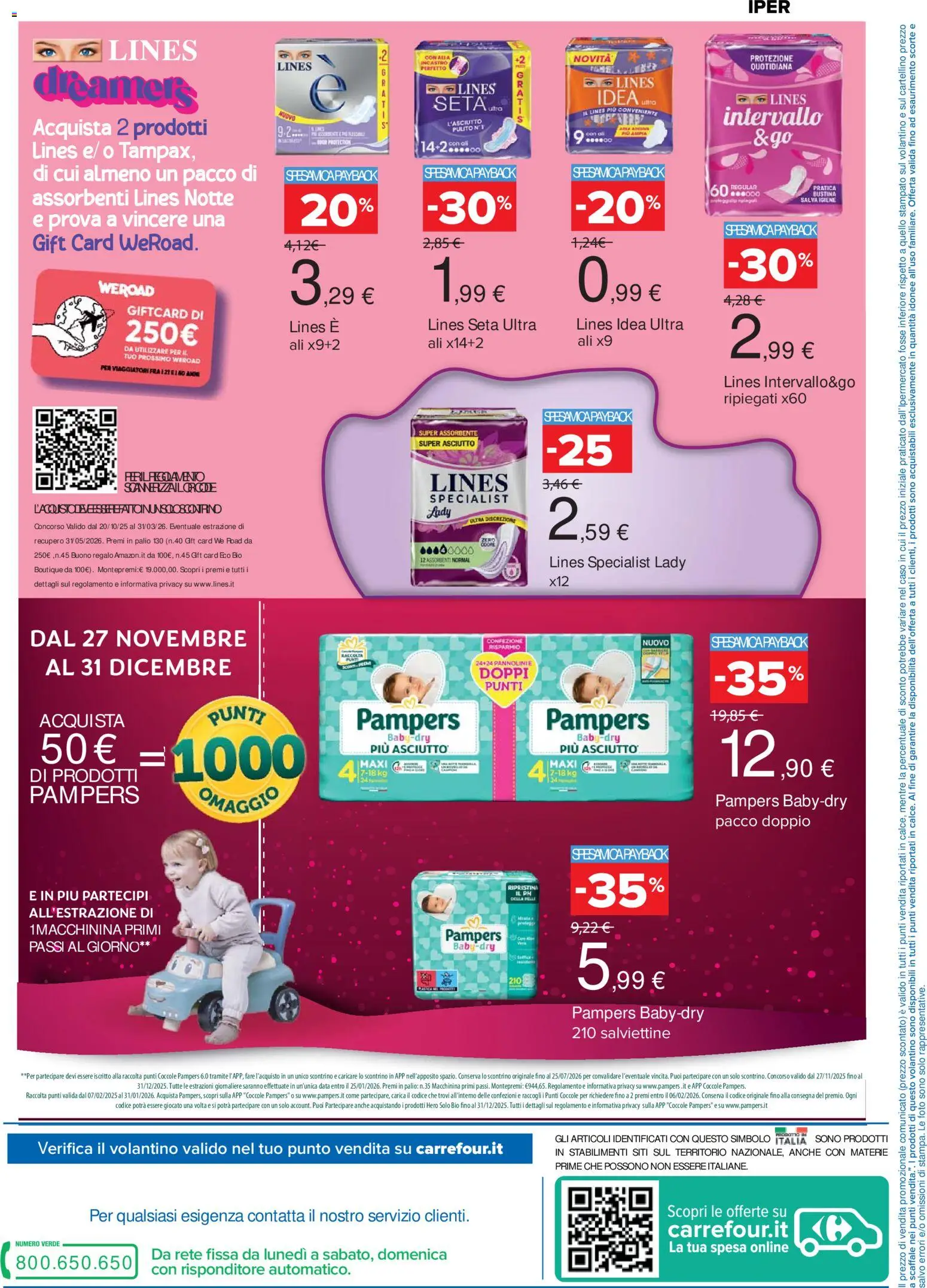 Volantino Carrefour del 02.12.2025 | Pagina: 2 | Prodotti: Data, Pampers, Scaffale