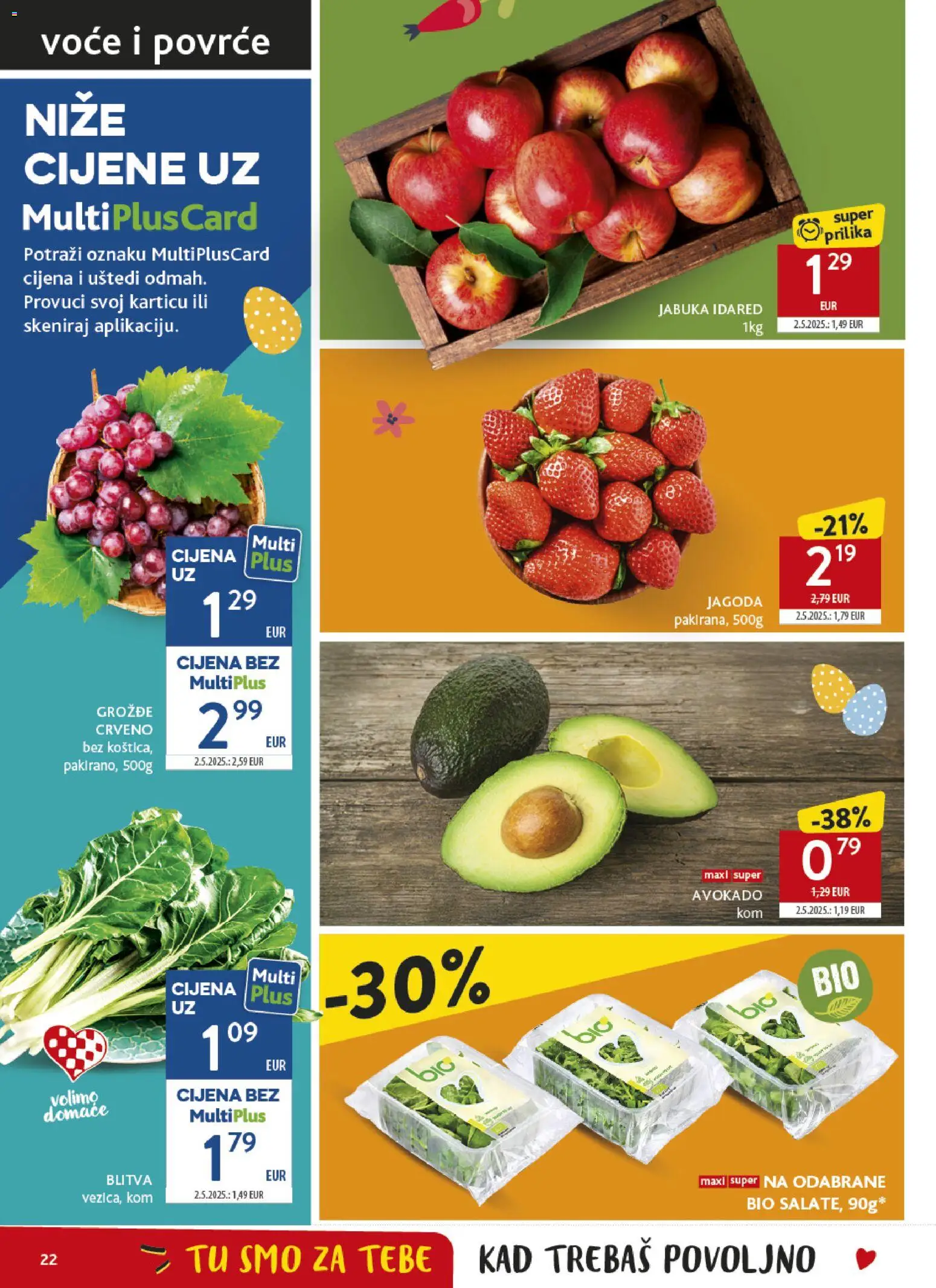 Konzum katalog | vrijedi od 25.03.2026 | Stranica: 22 | Proizvodi: Avokado, Voće, Grožđe, Jabuka