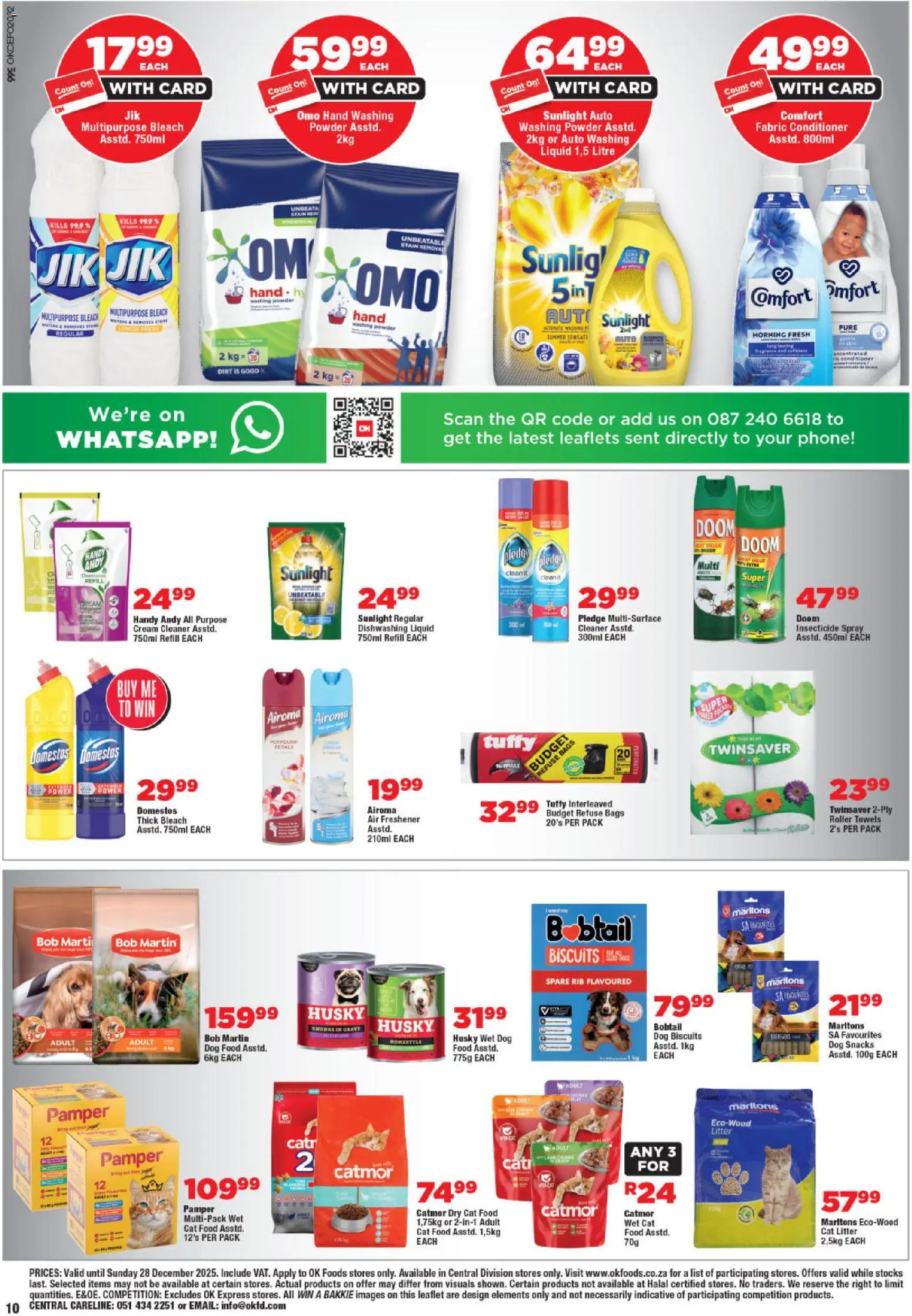 New OK Foods catalogue – valid from 10.12.2025 | Page: 10 | Products: Air freshener, Powder, Refuse bags, Cat litter