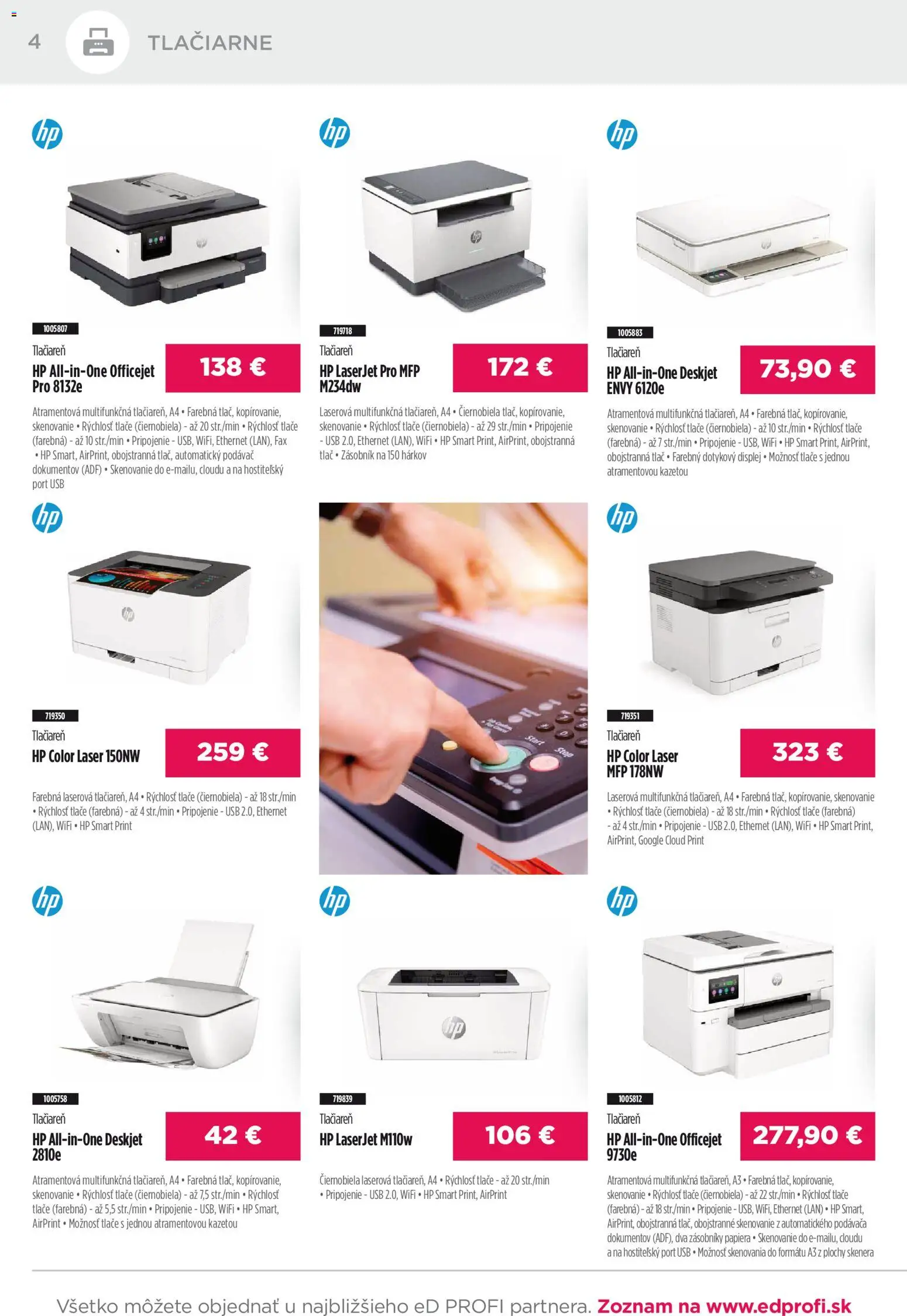 Nové ED Profi akcie – leták je platný od 01.12.2025 | Strana: 4 | Produkty: Laser, Tlačiareň, USB