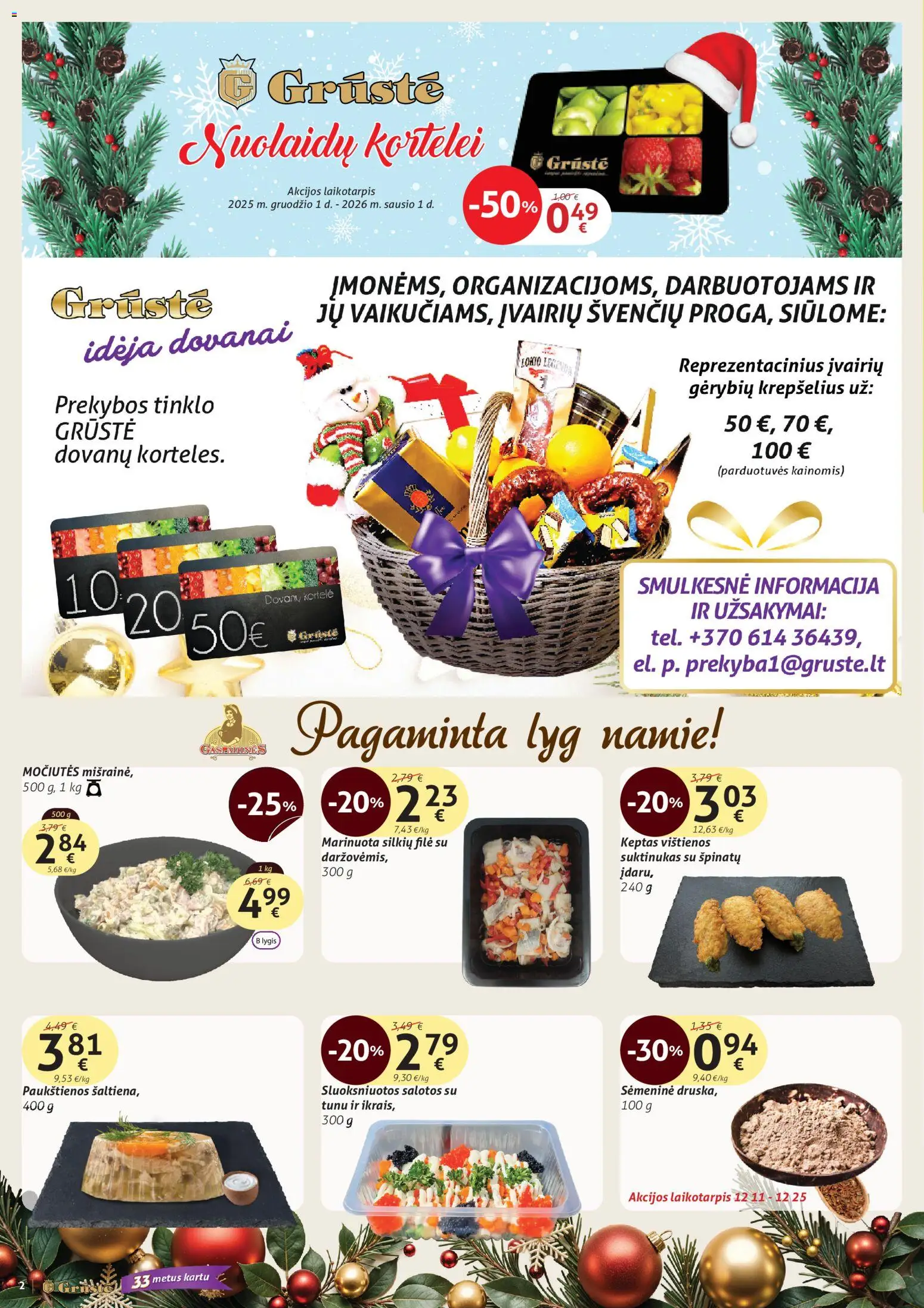 GRUSTE akcijos nuo 11.12.2025 | Puslapis: 2 | Prekių: Salotos, Vištienos