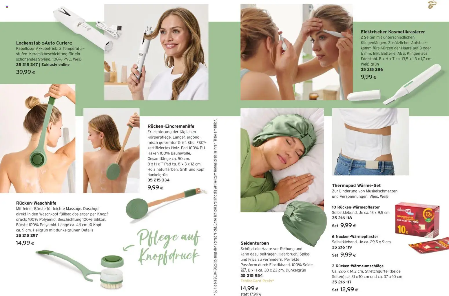 Tchibo Eduscho Tchibo Magazin gültig ab 25.03.2026 | Seite: 15 | Produkte: Lockenstab, Bürste, Duschgel