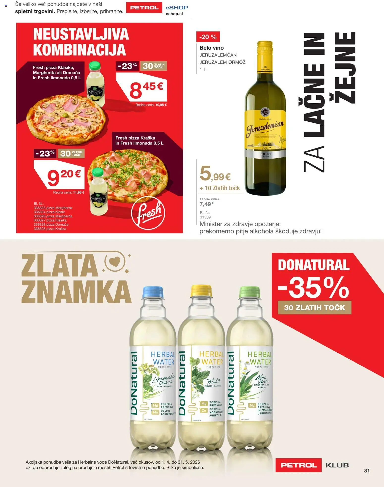 Novi Petrol katalog ponudbe – veljaven od 01.04.2026 | Stran: 31 | Izdelki: Vino