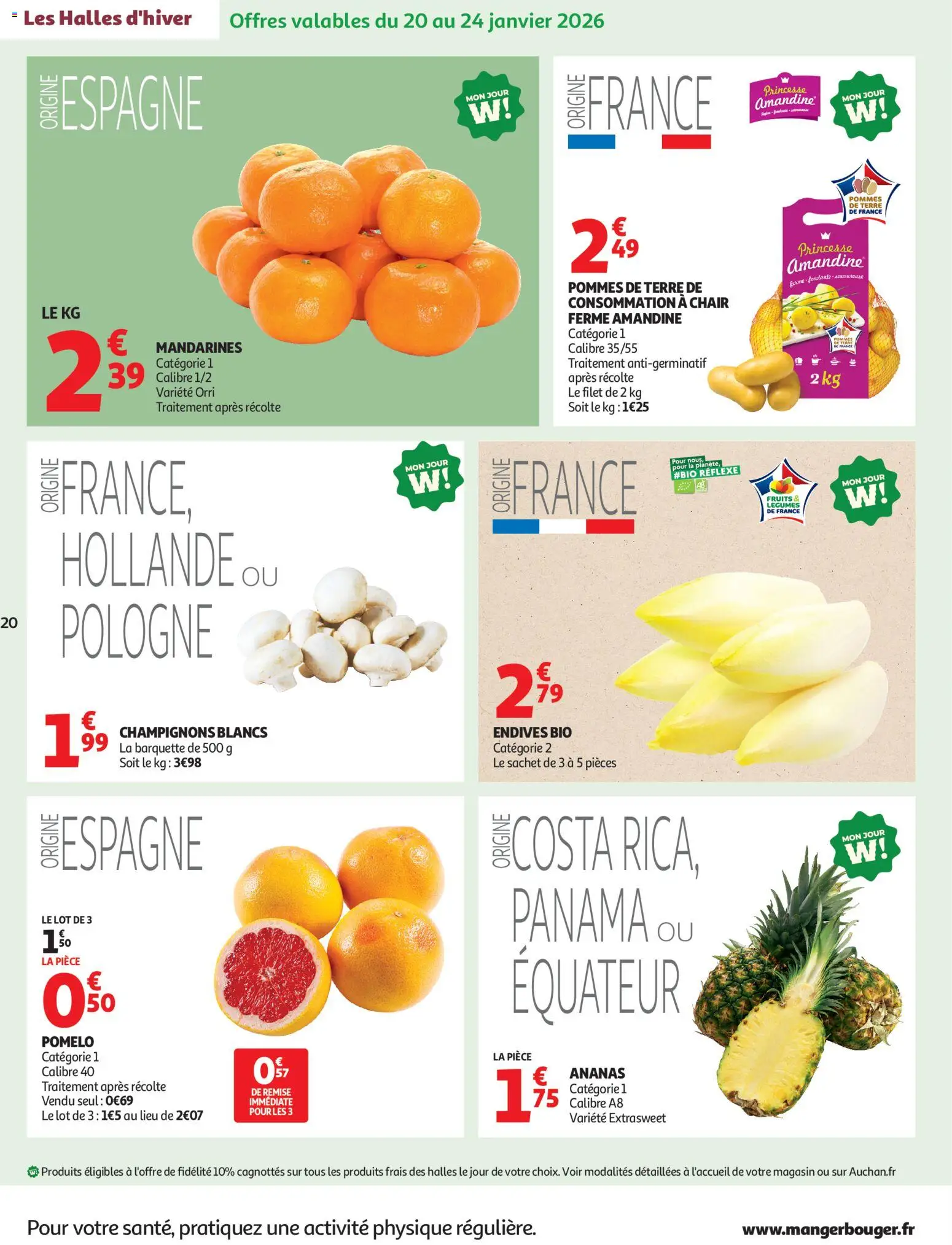 {H1} | Page: 20 | Produits: Endives, Pommes, Mandarines, Pommes de terre
