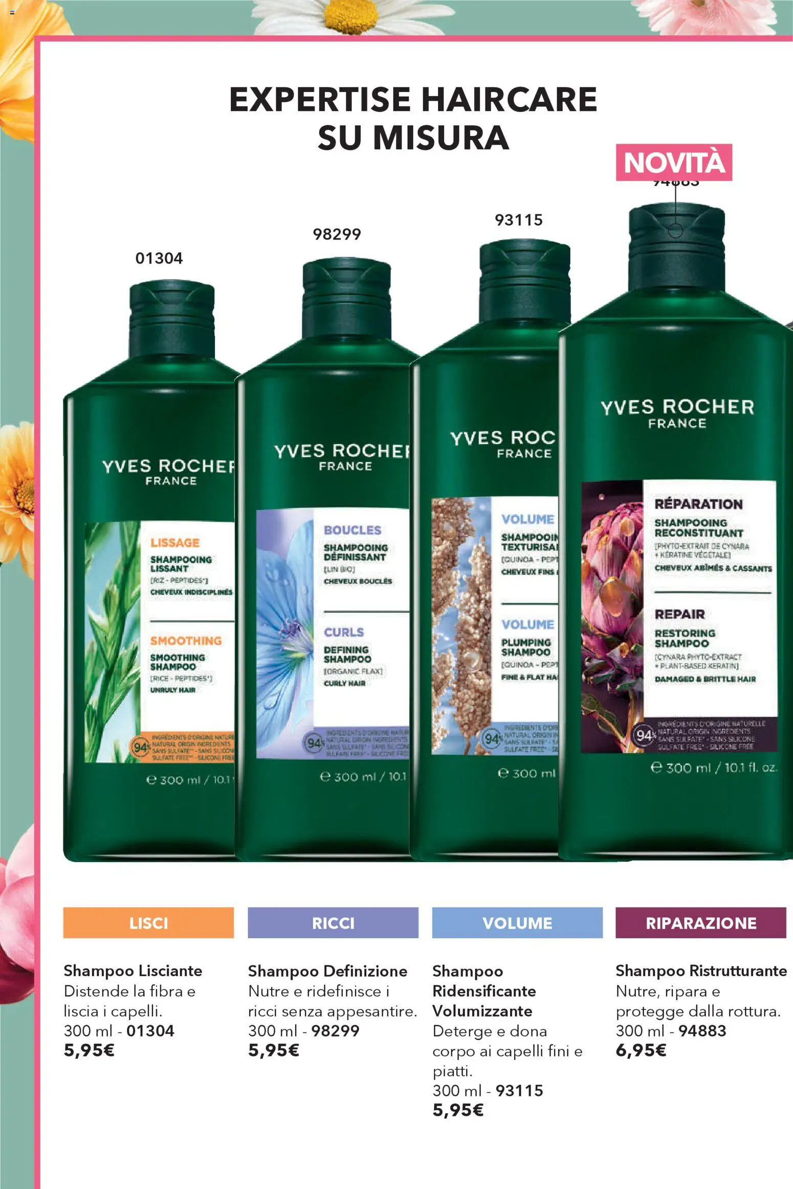 Volantino Yves Rocher del 23.04.2026 | Pagina: 32 | Prodotti: Shampoo, Silicone, Quinoa