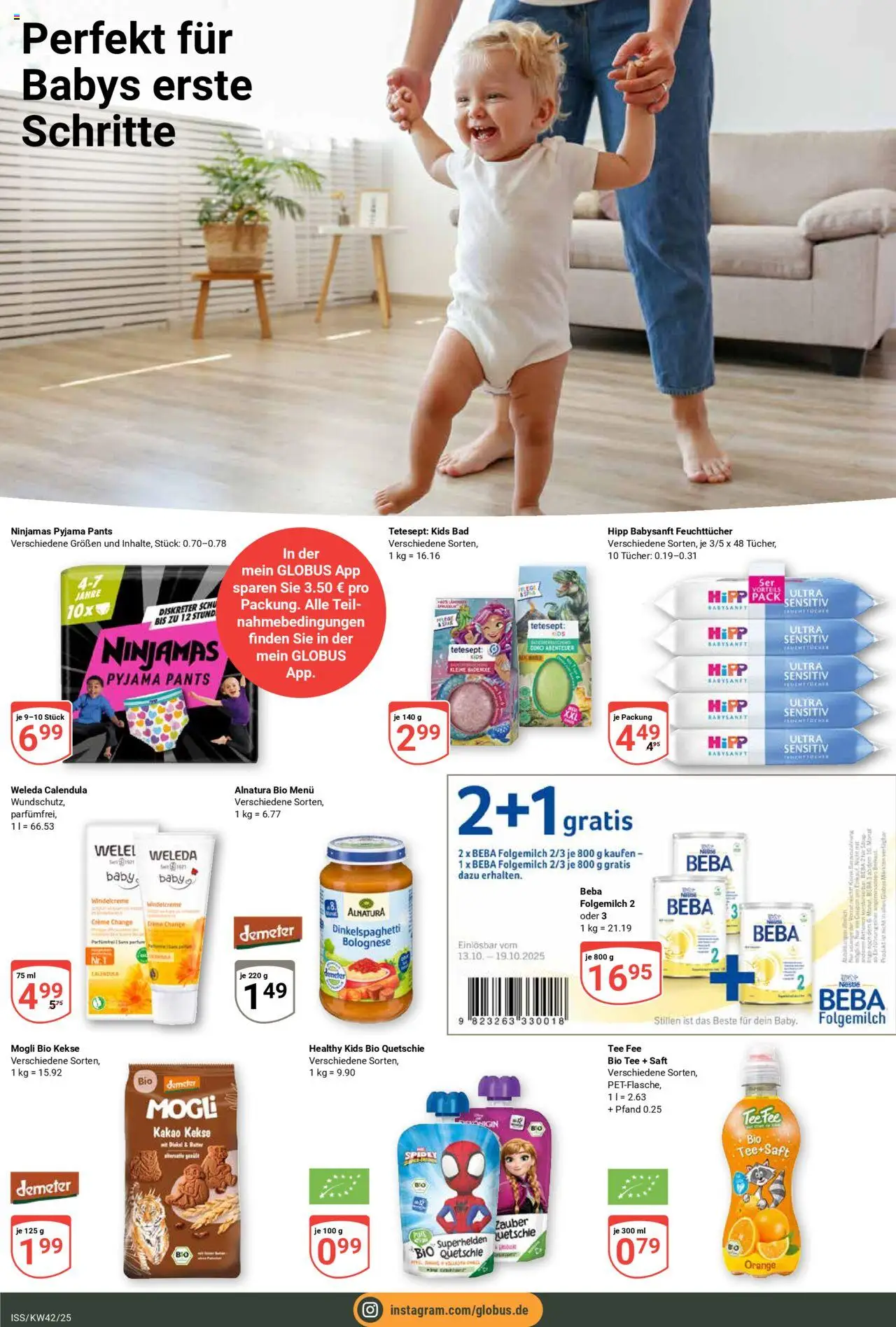 Globus Prospekt 	 – gültig ab 13.10.2025 | Seite: 19 | Produkte: Creme, Pyjama, Tee, Kekse