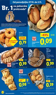Kruh s više vrsta sjemenki, 700 g, Sa sjemenkama lana, suncokreta, sezamom i makom - Pregled kataloga iz trgovine Lidl, vrijedi od 27.10.2025 | Stranica: 6 | Proizvodi: Kruh, Pecivo