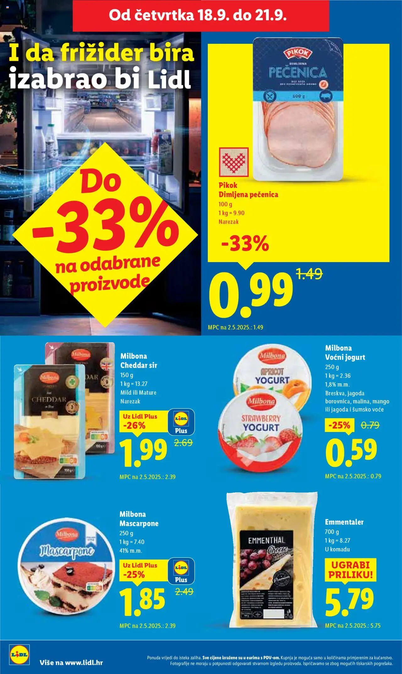 Lidl katalog | vrijedi od 15.09.2025 | Stranica: 66 | Proizvodi: Šumsko voće, Sir, Jogurt, Voćni jogurt