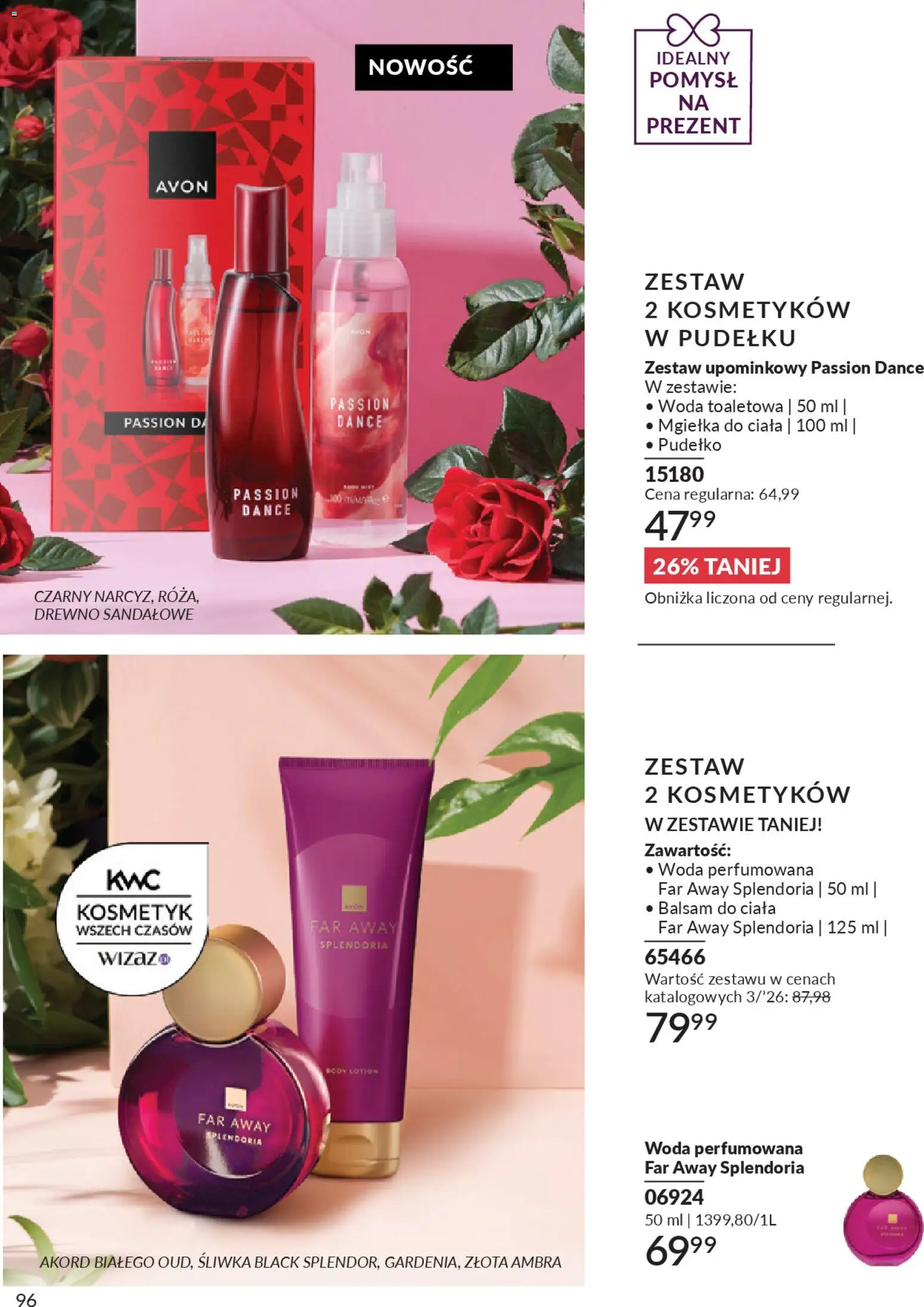 Avon Katalog 3 2026 od 01.03.2026 | Strona: 96 | Produkty: Pudełko, Woda toaletowa, Lotion, Woda