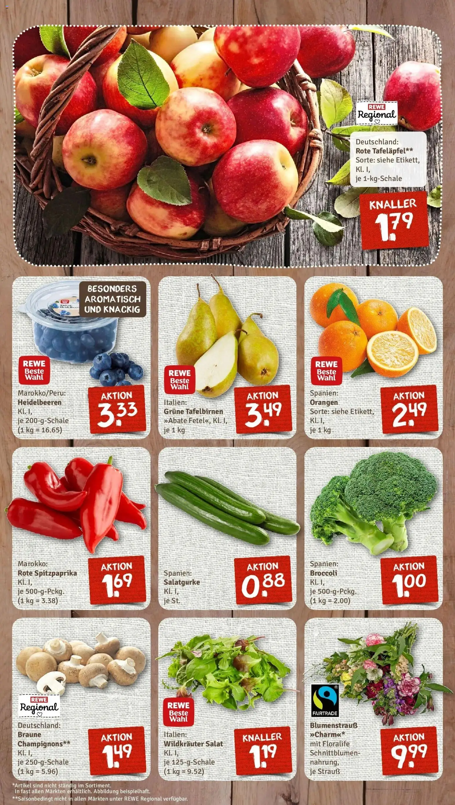 Rewe Prospekt Rastatt	 – gültig ab 08.03.2026 | Seite: 3 | Produkte: Orangen, Heidelbeeren, Champignons, Salat