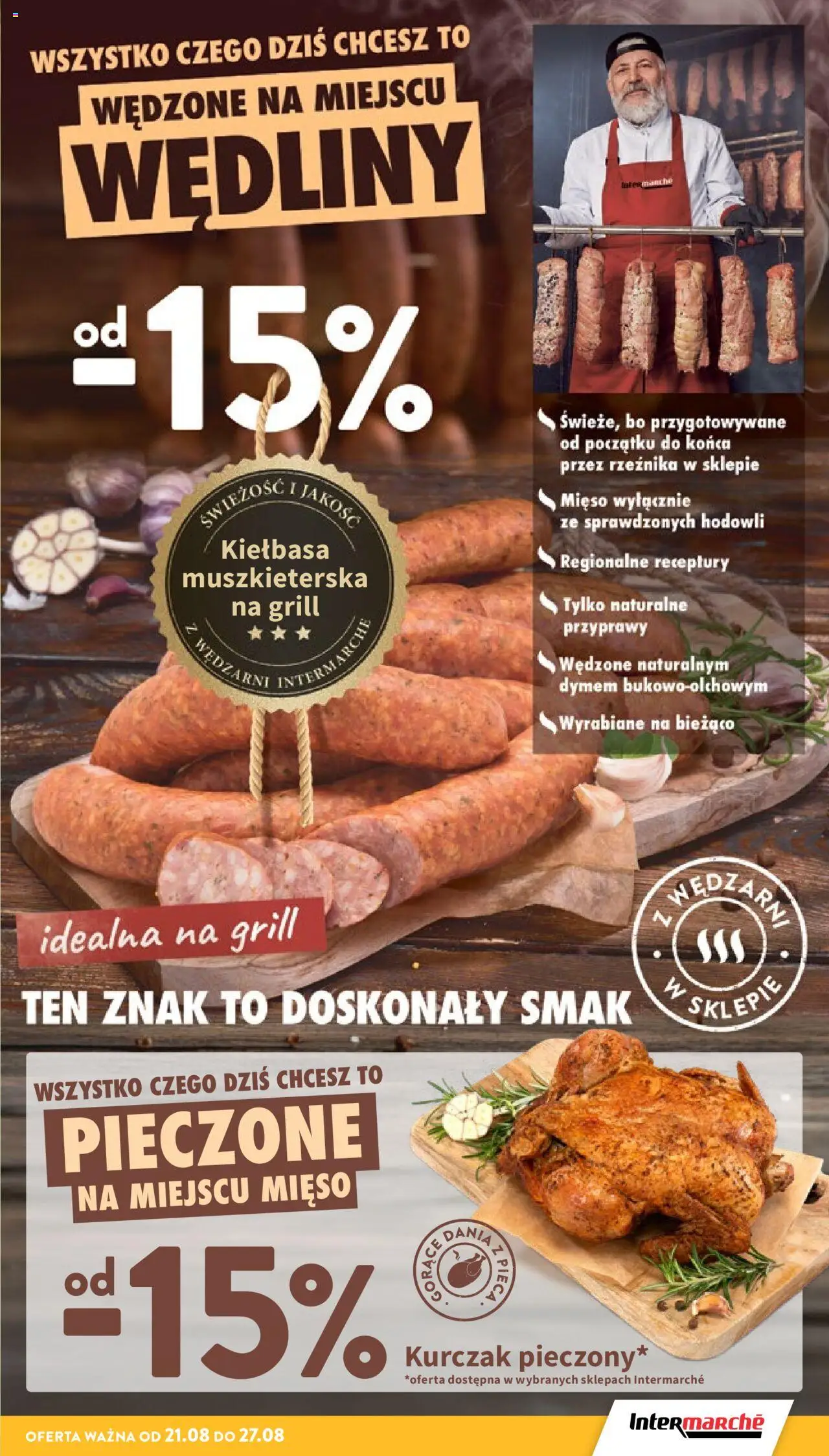 Intermarche Gazetka od 21.08.2025 | Strona: 13 | Produkty: Kiełbasa, Mięso, Wędliny, Przyprawy